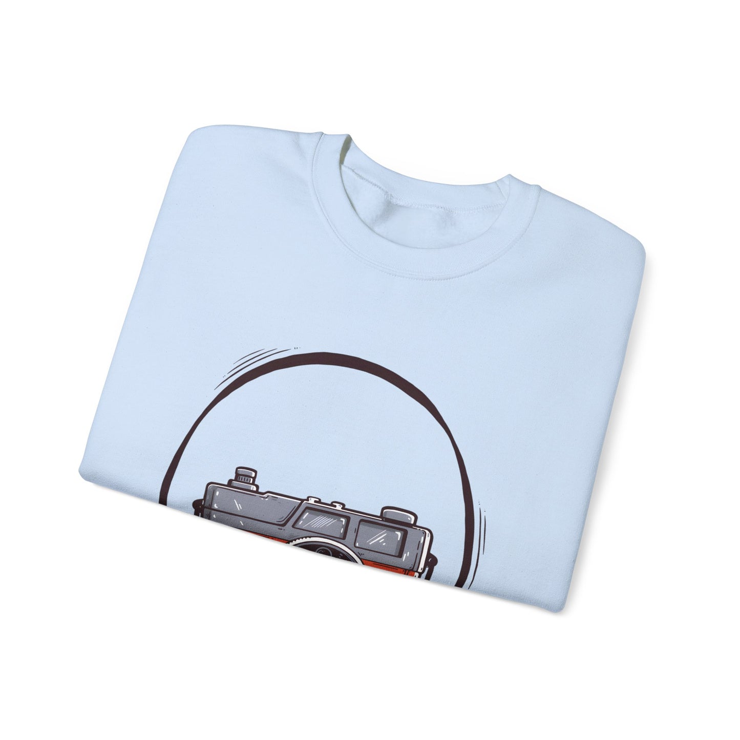 The Camera Unisex Heavy Blend™ Crewneck Sweatshirt | Stylish Graphic Sweatshirt for Photography Lovers - ArtShirt Couture