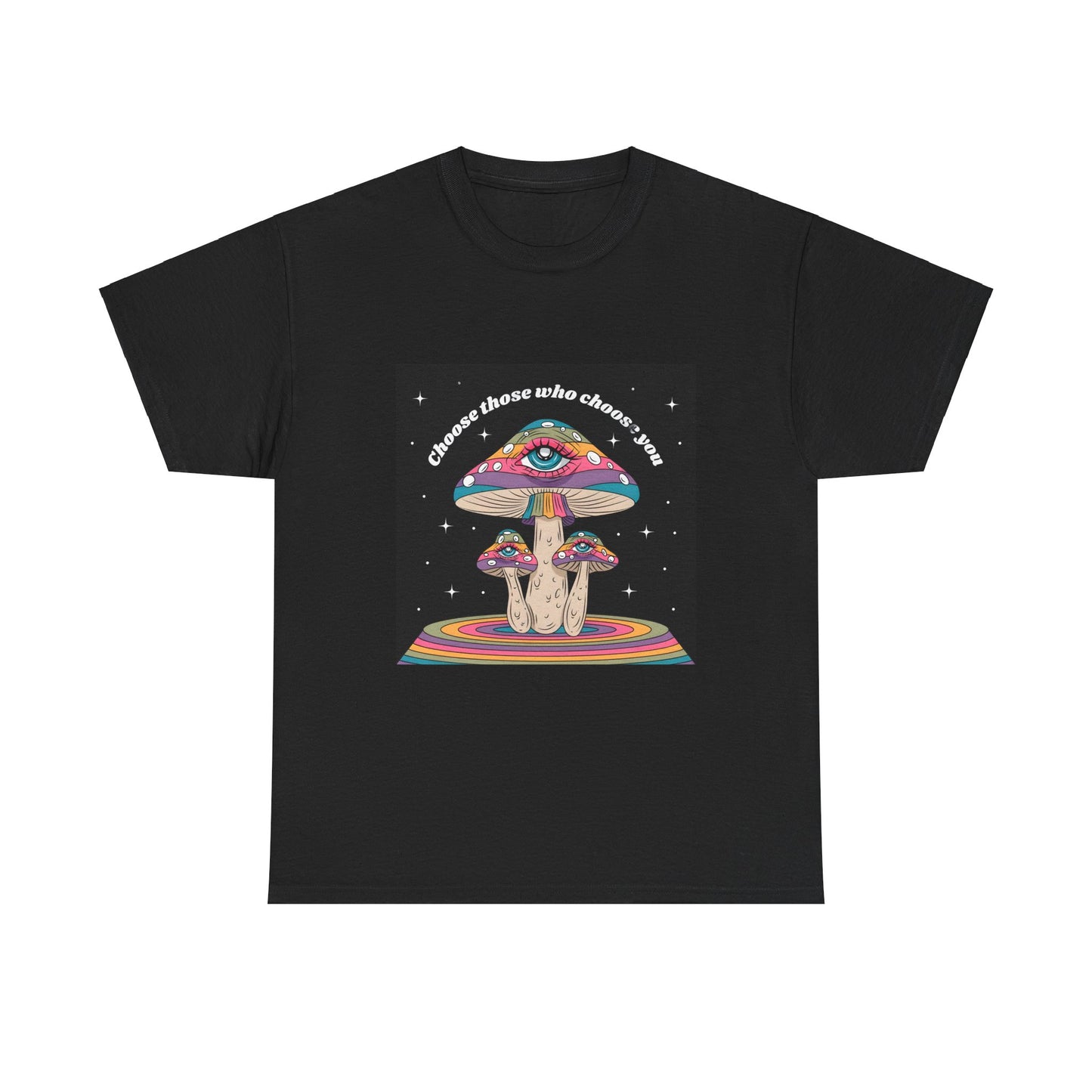 Psychedelic Mushroom Unisex Heavy Cotton Tee - Artshirtcouture
