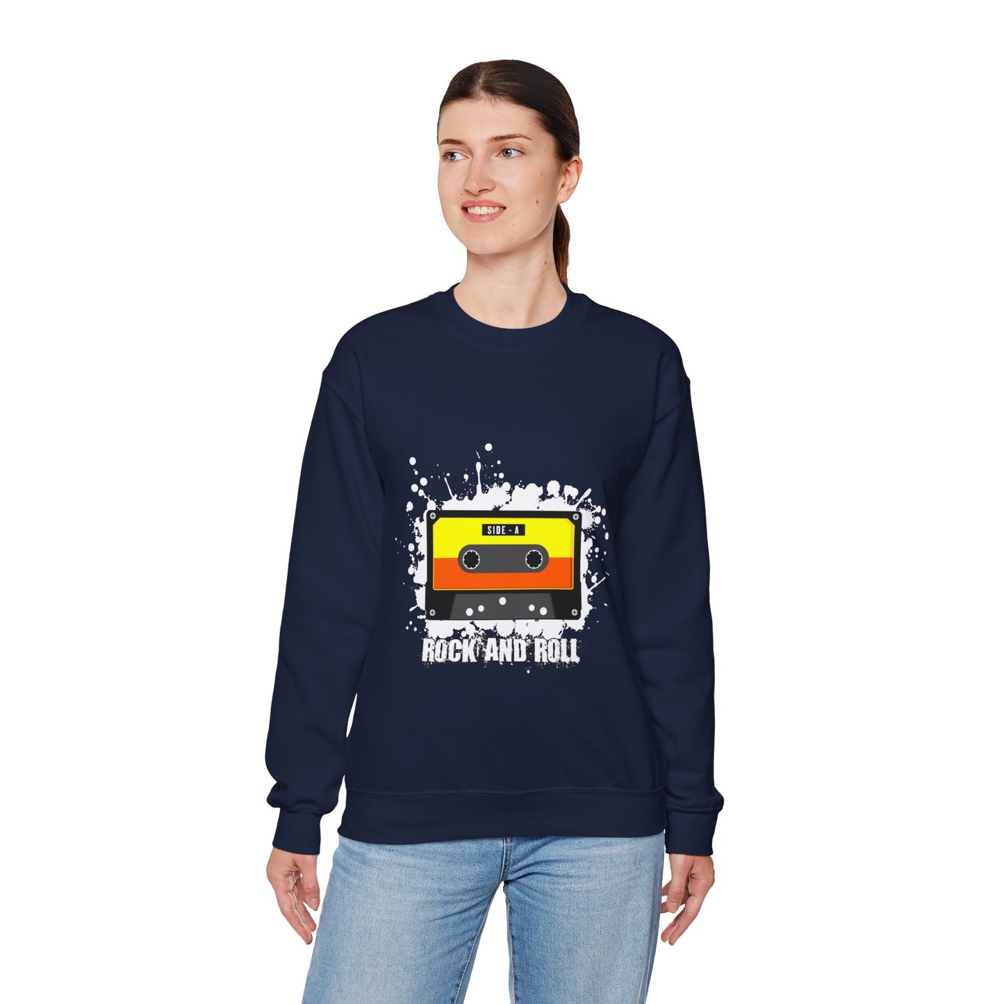 Rock 'N' Roll Unisex Heavy Blend™ Crewneck Sweatshirt | Classic Music Graphic Sweatshirt - ArtShirt Couture