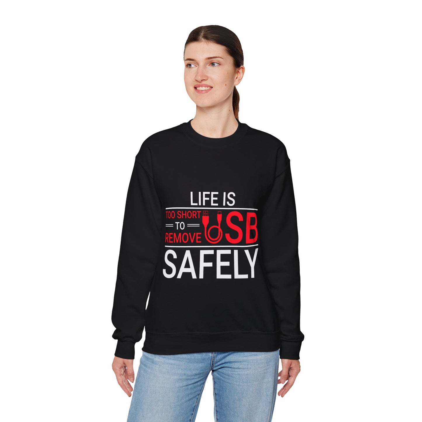 Life Is Too Short Unisex Heavy Blend™ Sweatshirt | Inspirational Graphic Sweatshirt - Artshirtcouture