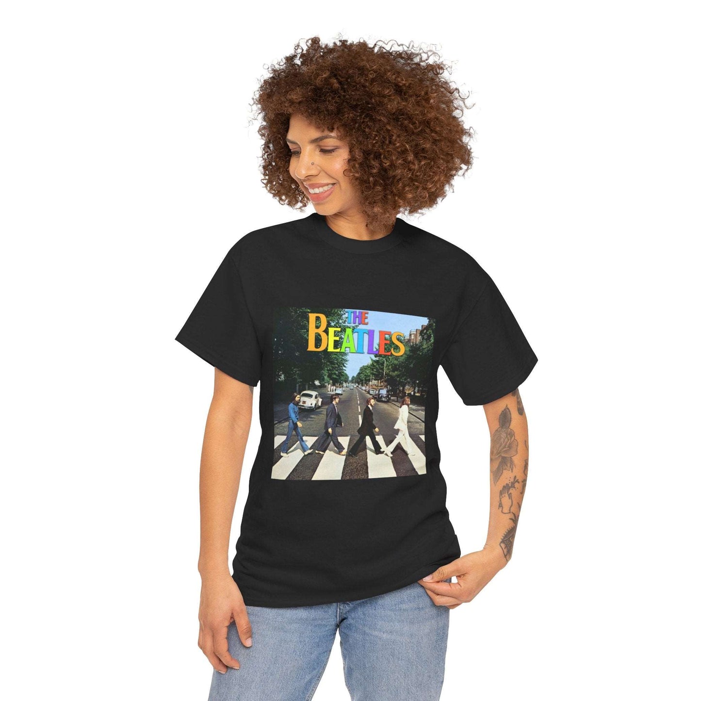The Beatles Unisex Heavy Cotton Tee | Classic Graphic T-Shirt for Music Fans - ArtShirt Couture