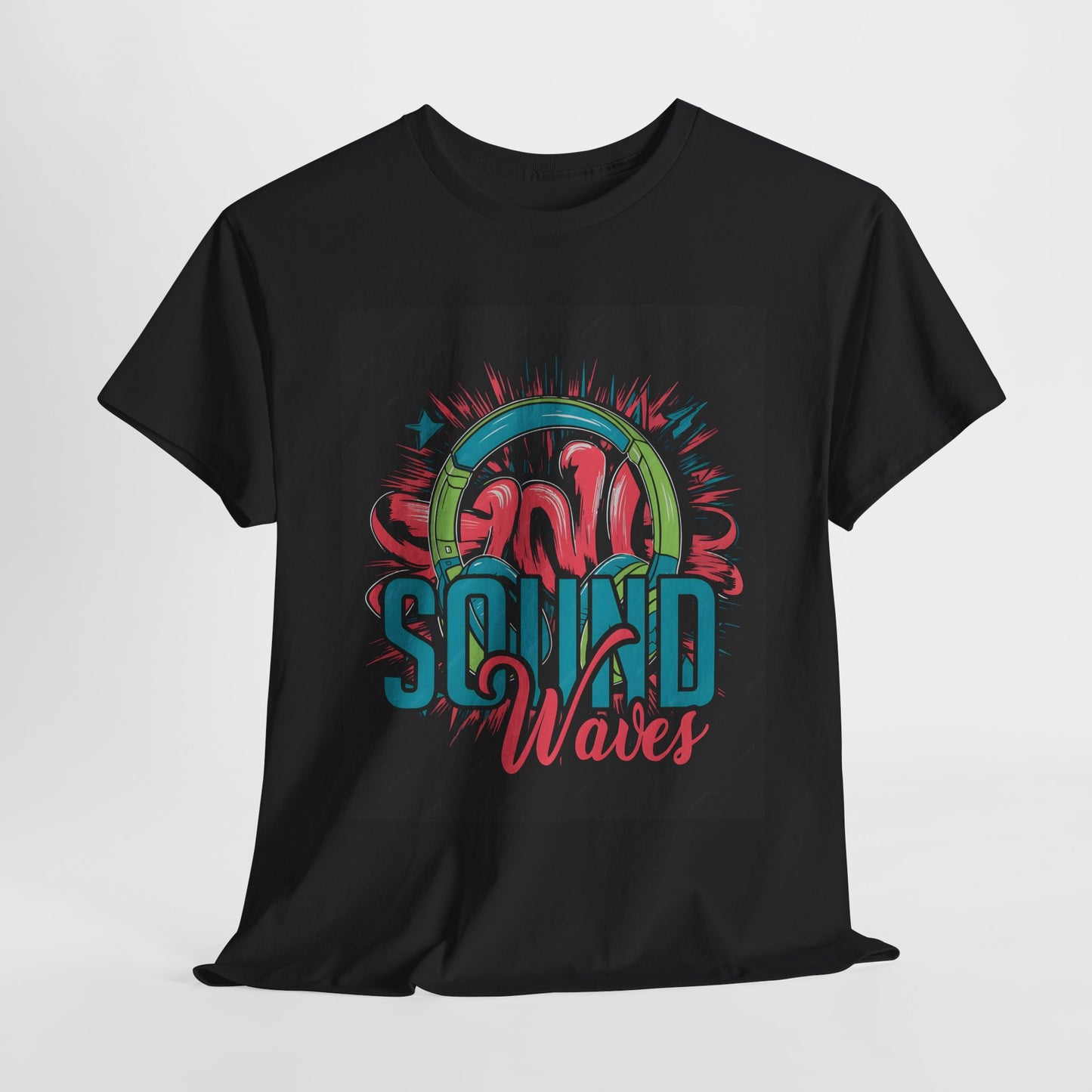 Sound Waves Unisex Heavy Cotton Tee | Stylish Graphic T-Shirt for Music Lovers - ArtShirt Couture