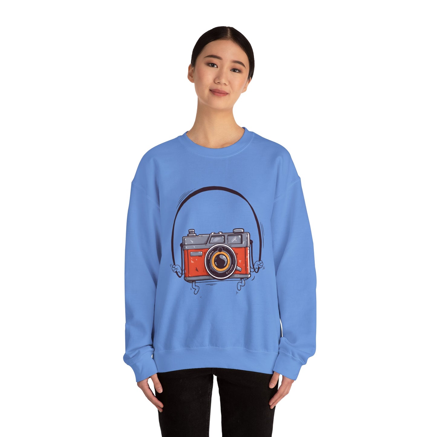 The Camera Unisex Heavy Blend™ Crewneck Sweatshirt | Stylish Graphic Sweatshirt for Photography Lovers - ArtShirt Couture