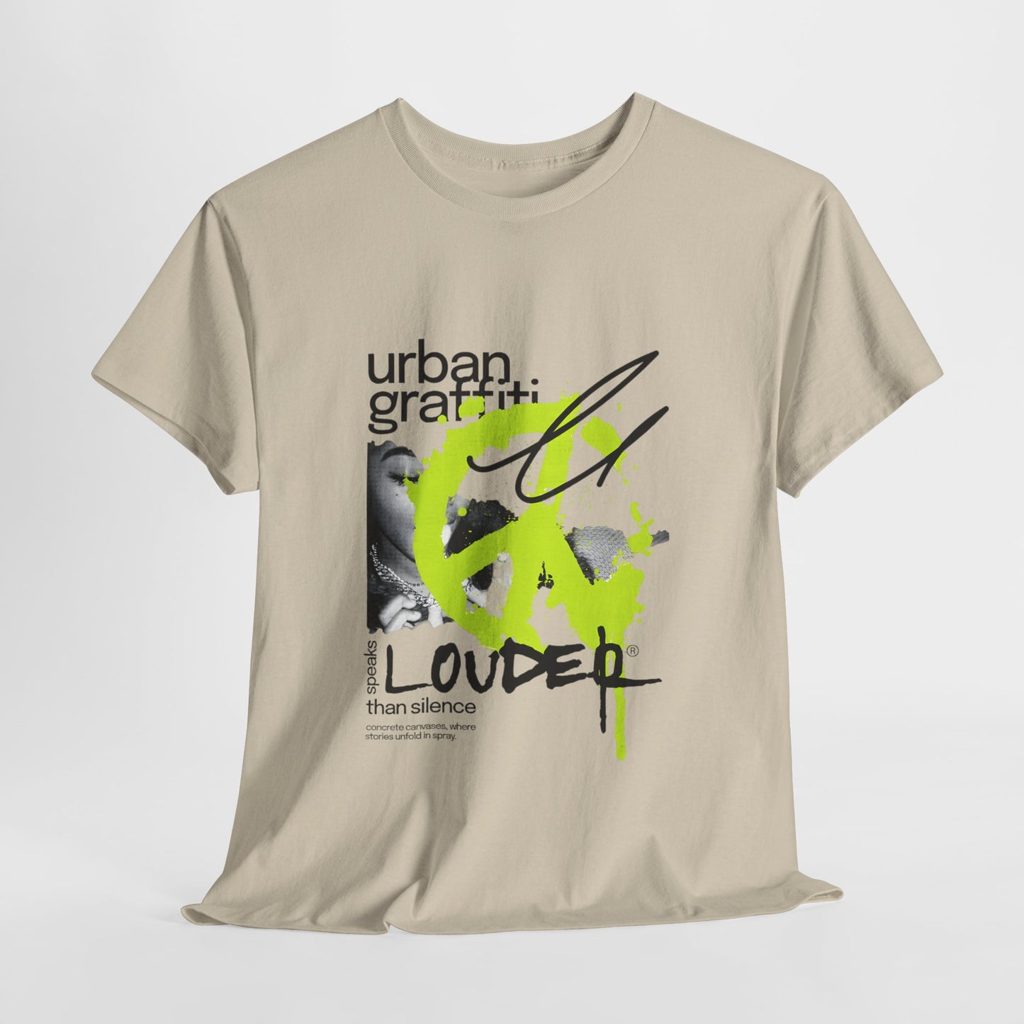 Urban Graffiti Unisex Heavy Cotton Tee | Stylish Graphic T-Shirt for Street Art Lovers - ArtShirt Couture