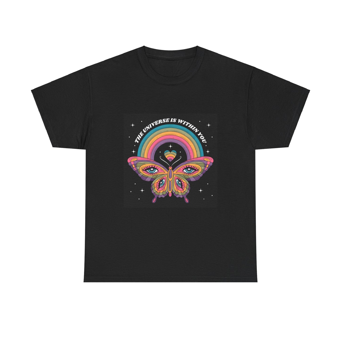 Psychedelic Butterfly Unisex Heavy Graphic Cotton Tee - Artshirtcouture