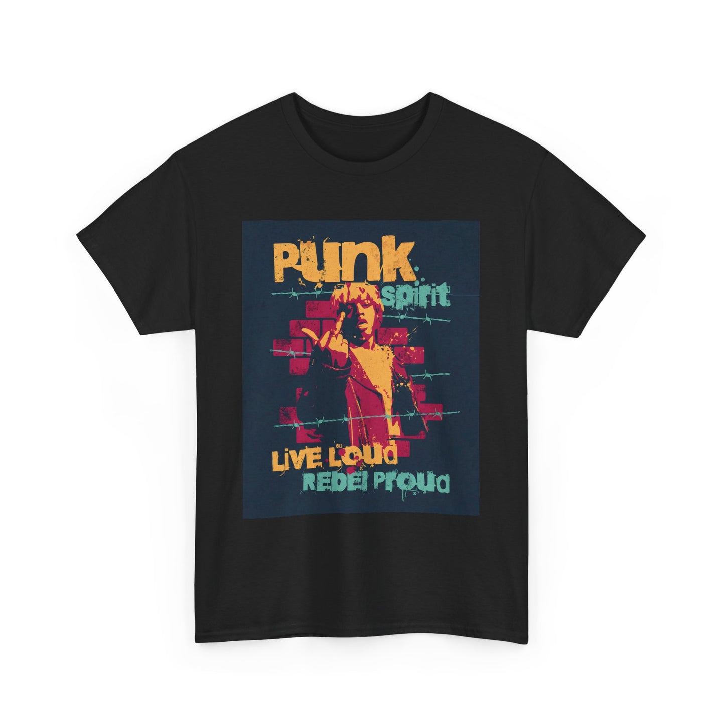 Punk Spirit Graphic Unisex Heavy Cotton Tee | Edgy T-Shirt for Punk Culture Enthusiasts - ArtShirt Couture