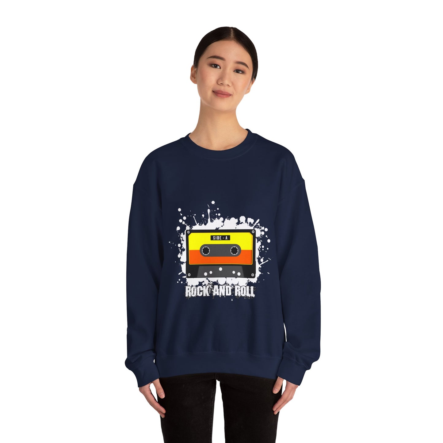 Rock 'N' Roll Unisex Heavy Blend™ Crewneck Sweatshirt | Classic Music Graphic Sweatshirt - ArtShirt Couture
