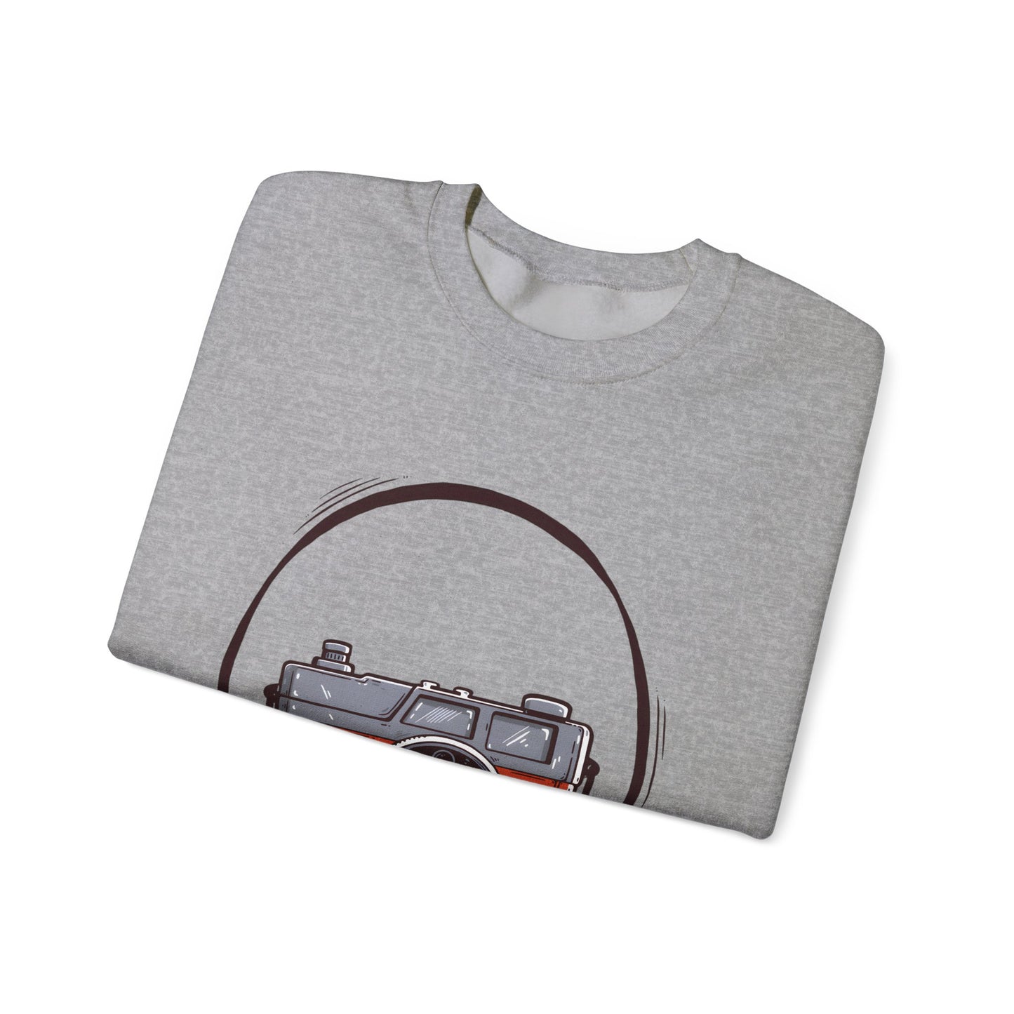 The Camera Unisex Heavy Blend™ Crewneck Sweatshirt | Stylish Graphic Sweatshirt for Photography Lovers - ArtShirt Couture