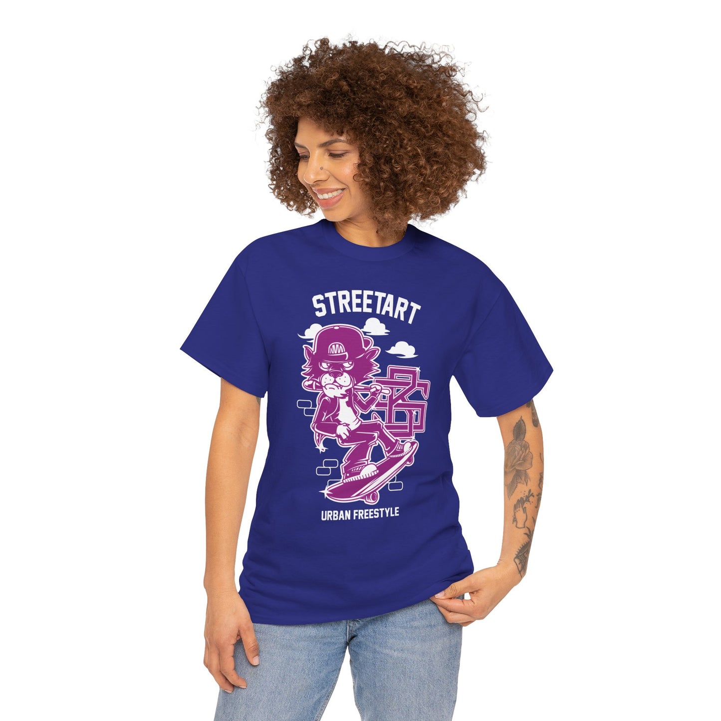 Streetart Urban Style Unisex Heavy Cotton Tee | Trendy Graphic T-Shirt for Urban Fashion Lovers - ArtShirt Couture