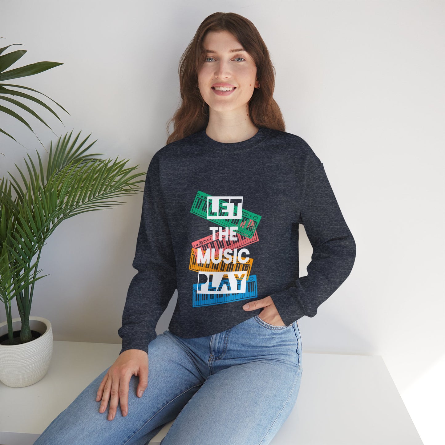 Let the music play Unisex Heavy Blend™ Crewneck Sweatshirt - ArtShirt Couture
