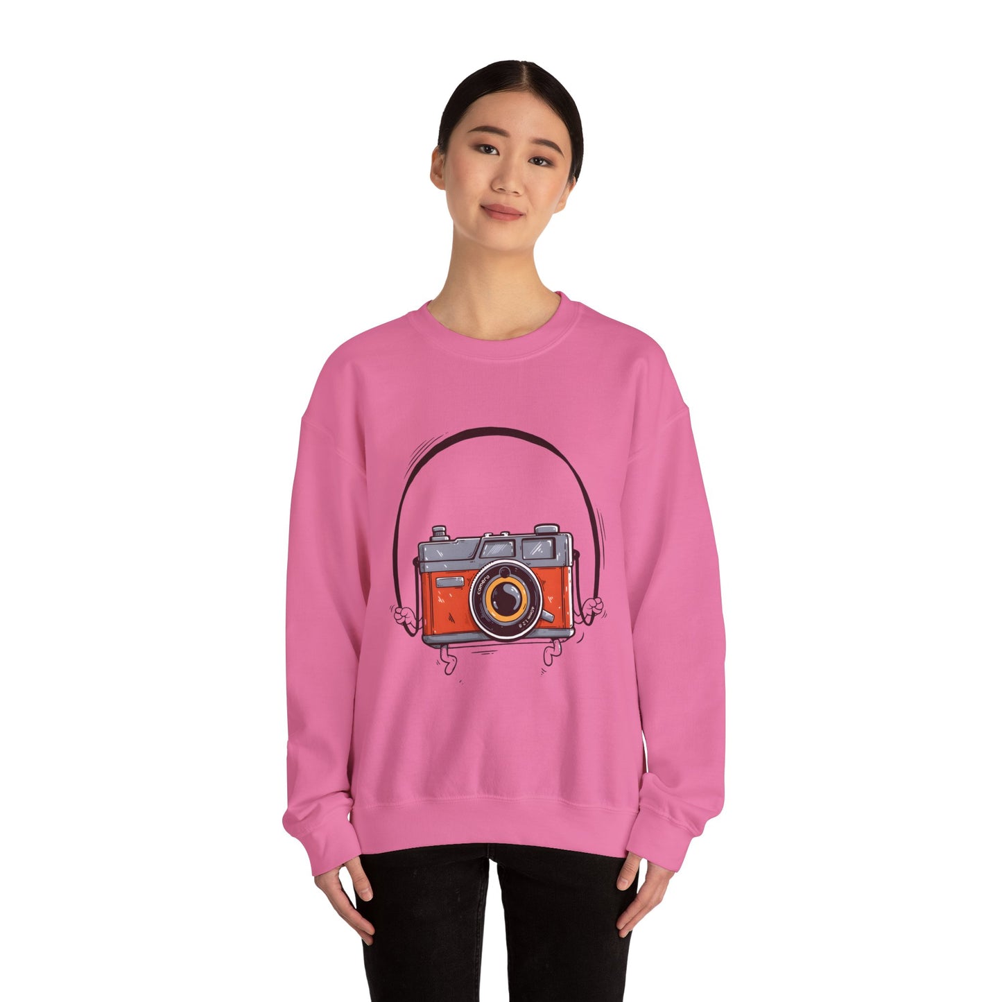 The Camera Unisex Heavy Blend™ Crewneck Sweatshirt | Stylish Graphic Sweatshirt for Photography Lovers - ArtShirt Couture
