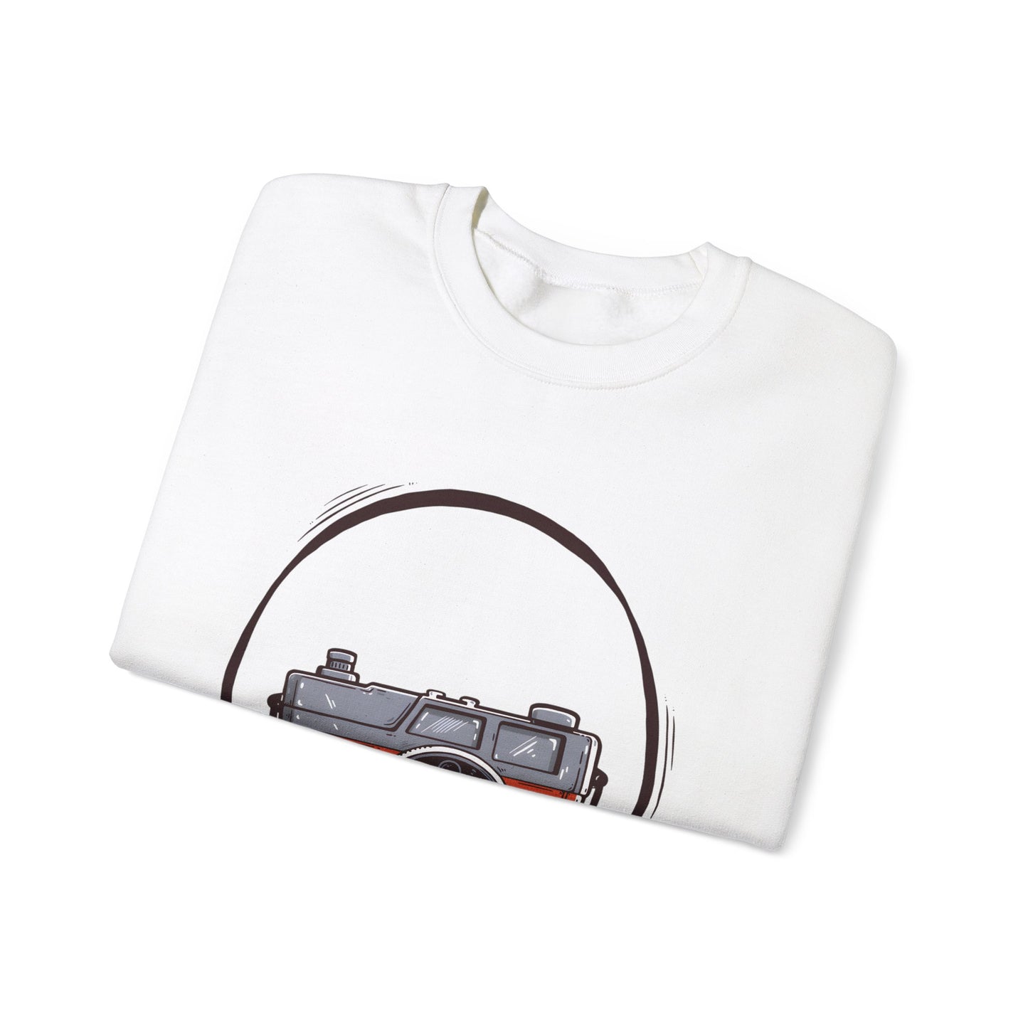 The Camera Unisex Heavy Blend™ Crewneck Sweatshirt | Stylish Graphic Sweatshirt for Photography Lovers - ArtShirt Couture
