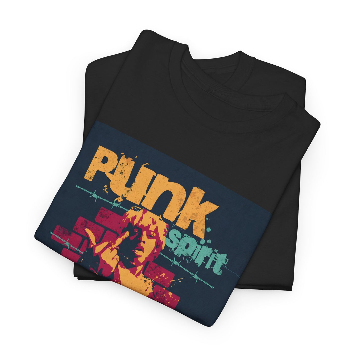 Punk Spirit Graphic Unisex Heavy Cotton Tee | Edgy T-Shirt for Punk Culture Enthusiasts - ArtShirt Couture