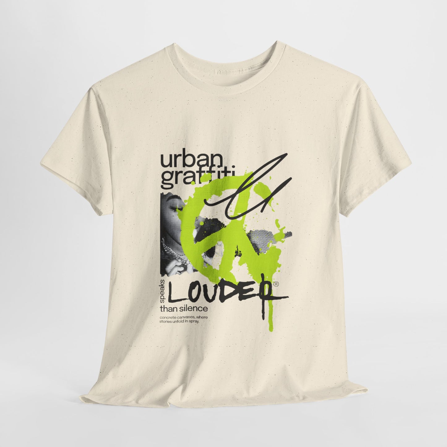 Urban Graffiti Unisex Heavy Cotton Tee | Stylish Graphic T-Shirt for Street Art Lovers - ArtShirt Couture