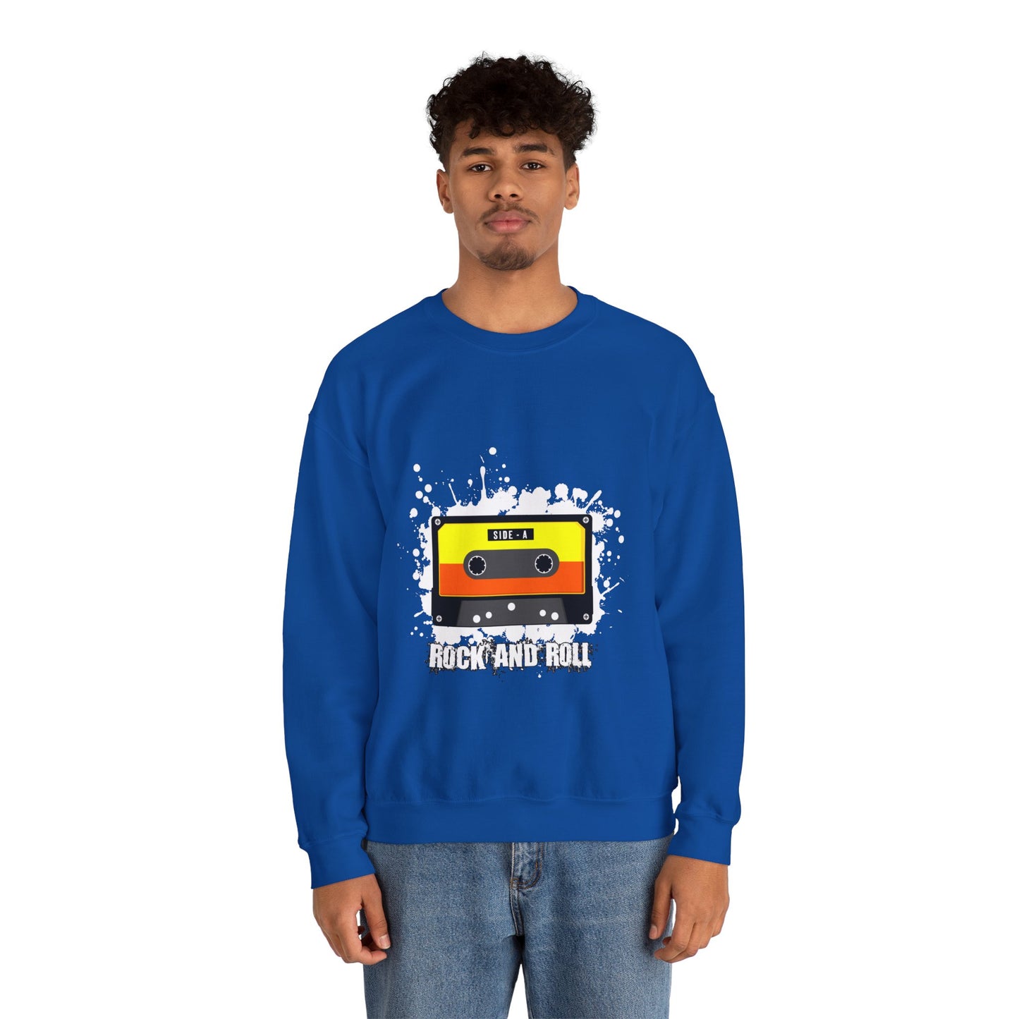 Rock 'N' Roll Unisex Heavy Blend™ Crewneck Sweatshirt | Classic Music Graphic Sweatshirt - ArtShirt Couture