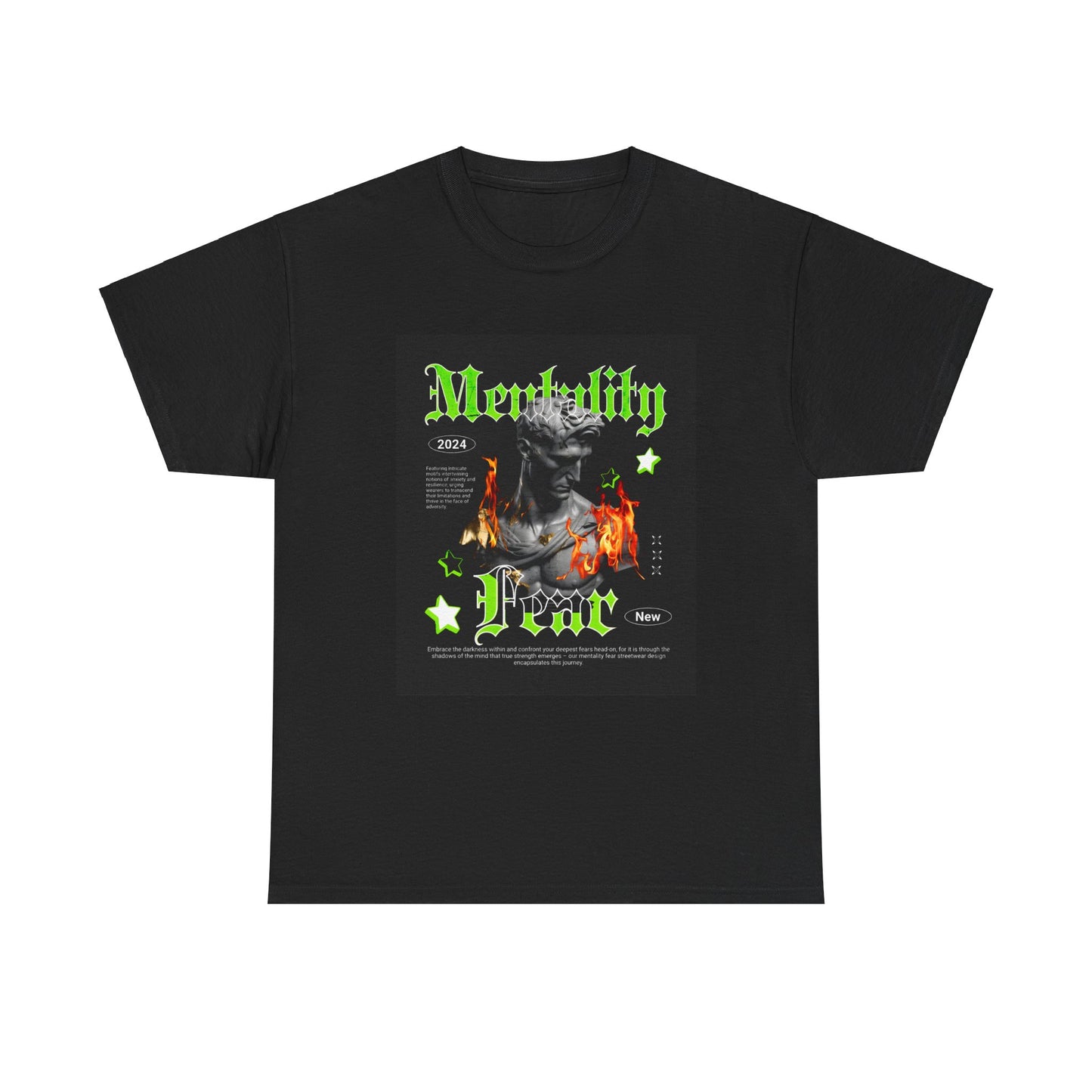 Mentality Fear Unisex Heavy Cotton Tee | Bold Motivational Graphic T-Shirt - Artshirtcouture