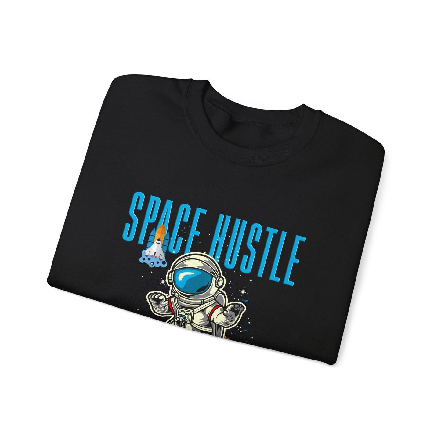 Space Hustle Unisex Heavy Blend™ Sweatshirt | Trendy Graphic Sweatshirt for Space Enthusiasts - ArtShirt Couture