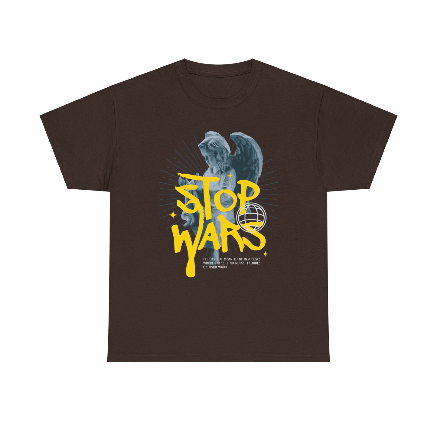 Stop Wars Unisex Heavy Cotton Tee | Fun Graphic T-Shirt for Peace Advocates - ArtShirt Couture