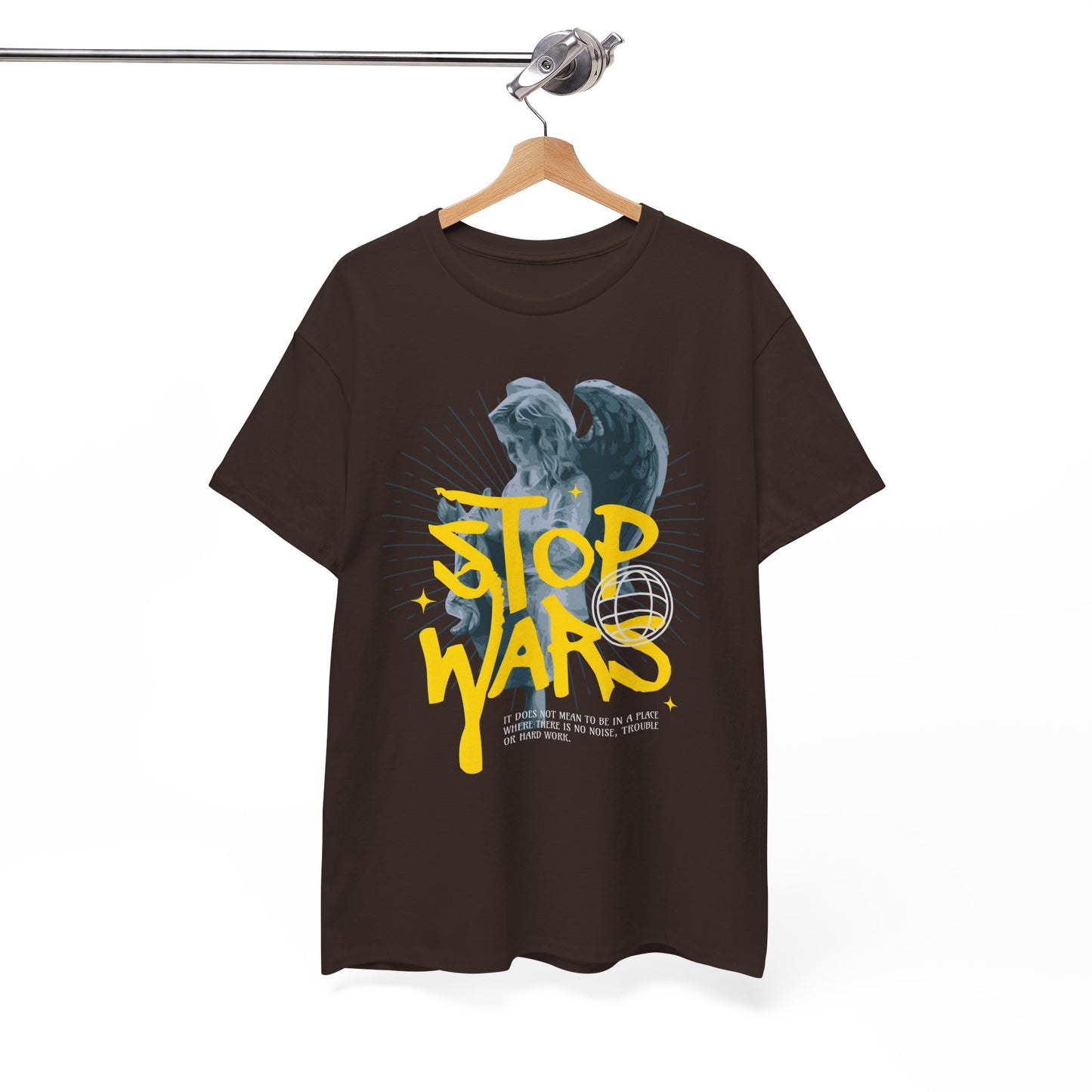 Stop Wars Unisex Heavy Cotton Tee | Fun Graphic T-Shirt for Peace Advocates - ArtShirt Couture