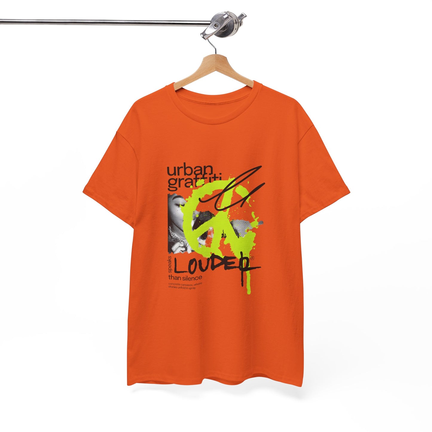 Urban Graffiti Unisex Heavy Cotton Tee | Stylish Graphic T-Shirt for Street Art Lovers - ArtShirt Couture