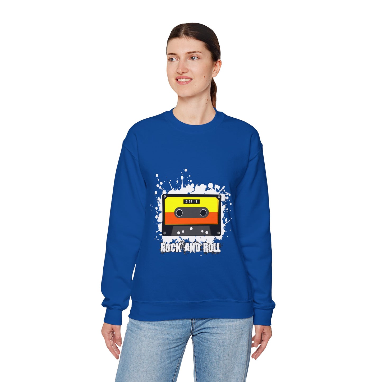 Rock 'N' Roll Unisex Heavy Blend™ Crewneck Sweatshirt | Classic Music Graphic Sweatshirt - ArtShirt Couture