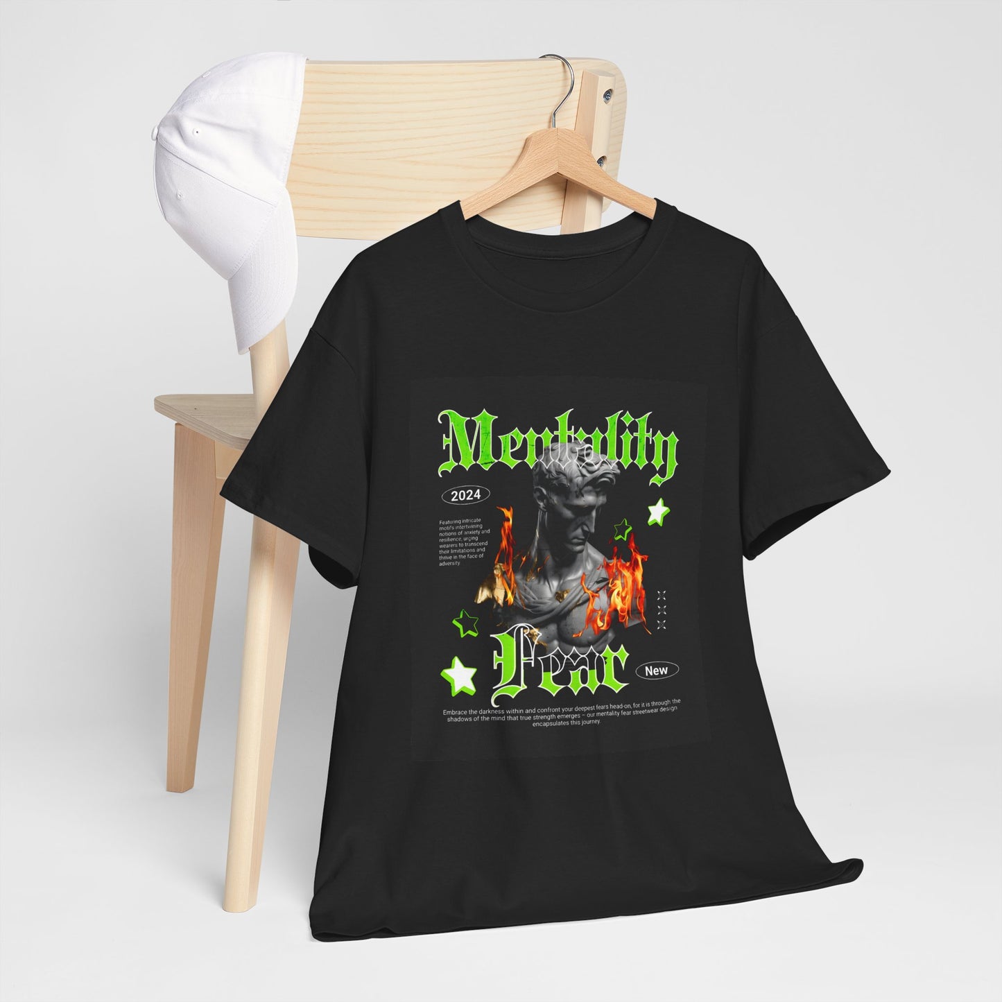 Mentality Fear Unisex Heavy Cotton Tee | Bold Motivational Graphic T-Shirt - Artshirtcouture