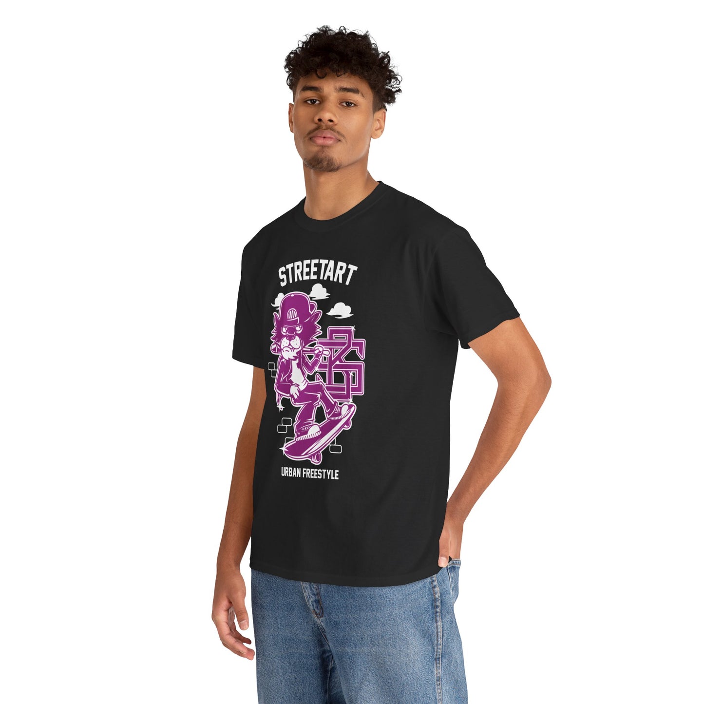 Streetart Urban Style Unisex Heavy Cotton Tee | Trendy Graphic T-Shirt for Urban Fashion Lovers - ArtShirt Couture