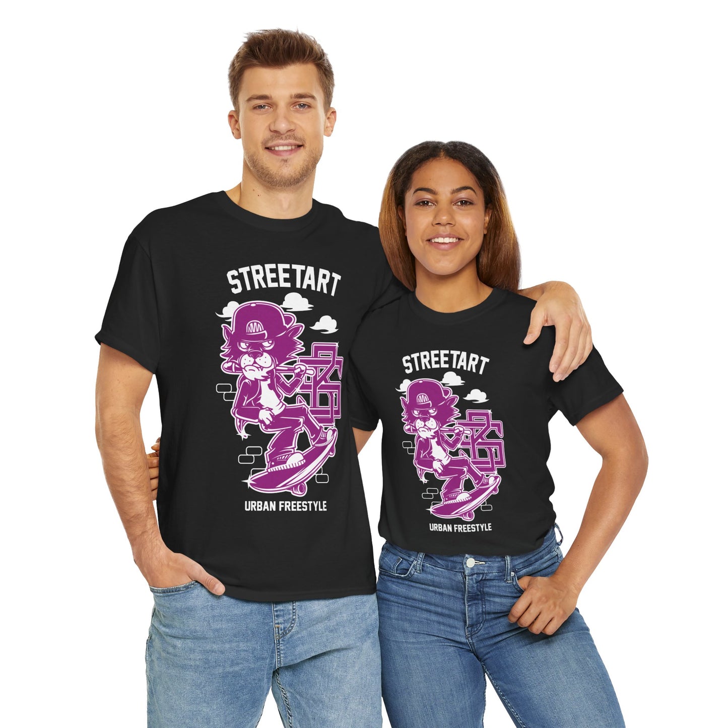 Streetart Urban Style Unisex Heavy Cotton Tee | Trendy Graphic T-Shirt for Urban Fashion Lovers - ArtShirt Couture