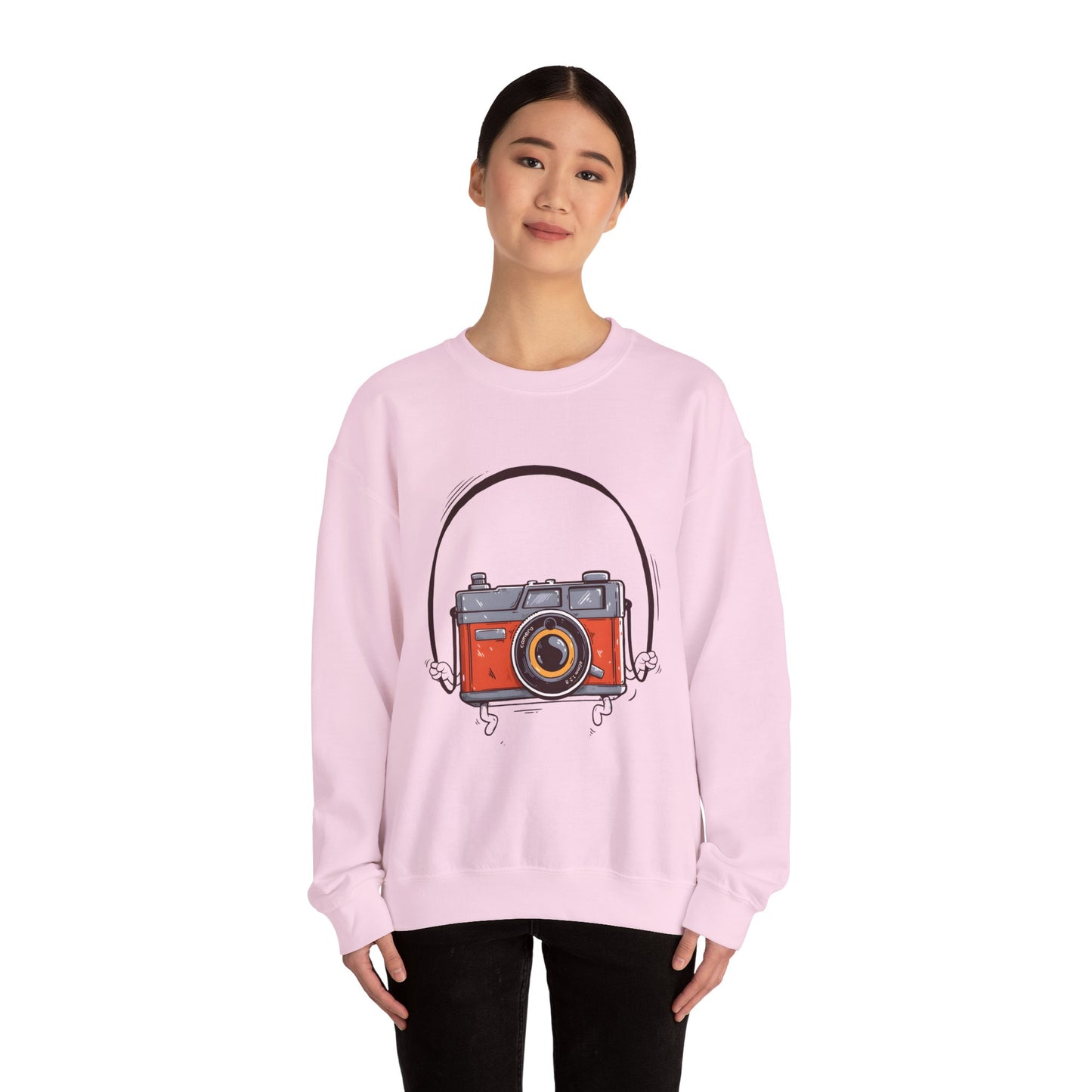 The Camera Unisex Heavy Blend™ Crewneck Sweatshirt | Stylish Graphic Sweatshirt for Photography Lovers - ArtShirt Couture