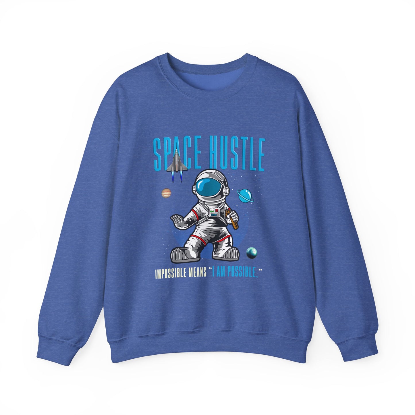 Skateboard Space Hustle Unisex Heavy Blend™ Sweatshirt | Trendy Graphic Sweatshirt for Skateboarding Enthusiasts - ArtShirt Couture