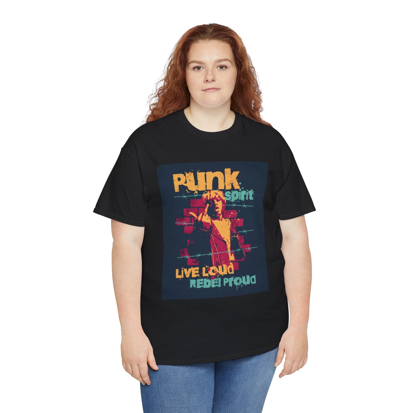 Punk Spirit Graphic Unisex Heavy Cotton Tee | Edgy T-Shirt for Punk Culture Enthusiasts - ArtShirt Couture