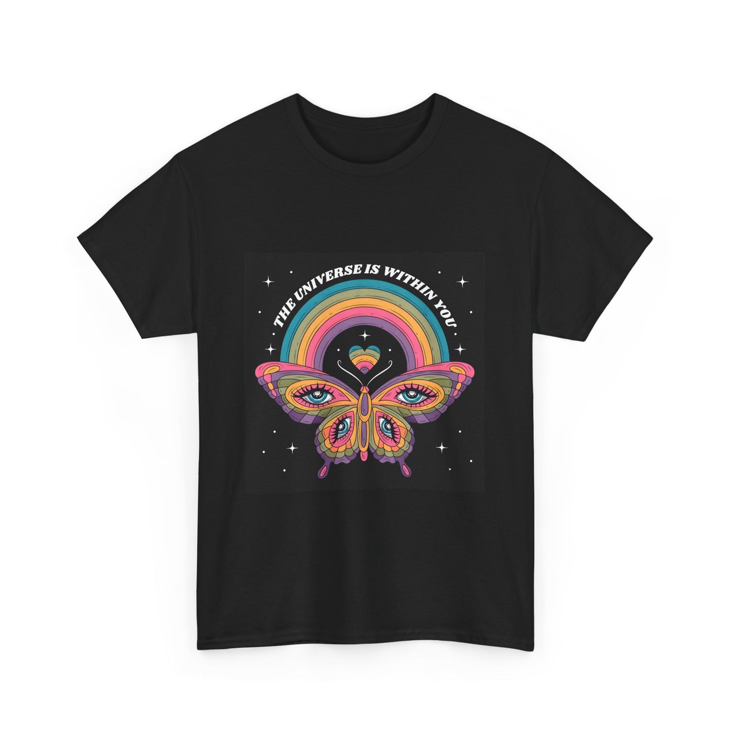 Psychedelic Butterfly Unisex Heavy Graphic Cotton Tee - Artshirtcouture