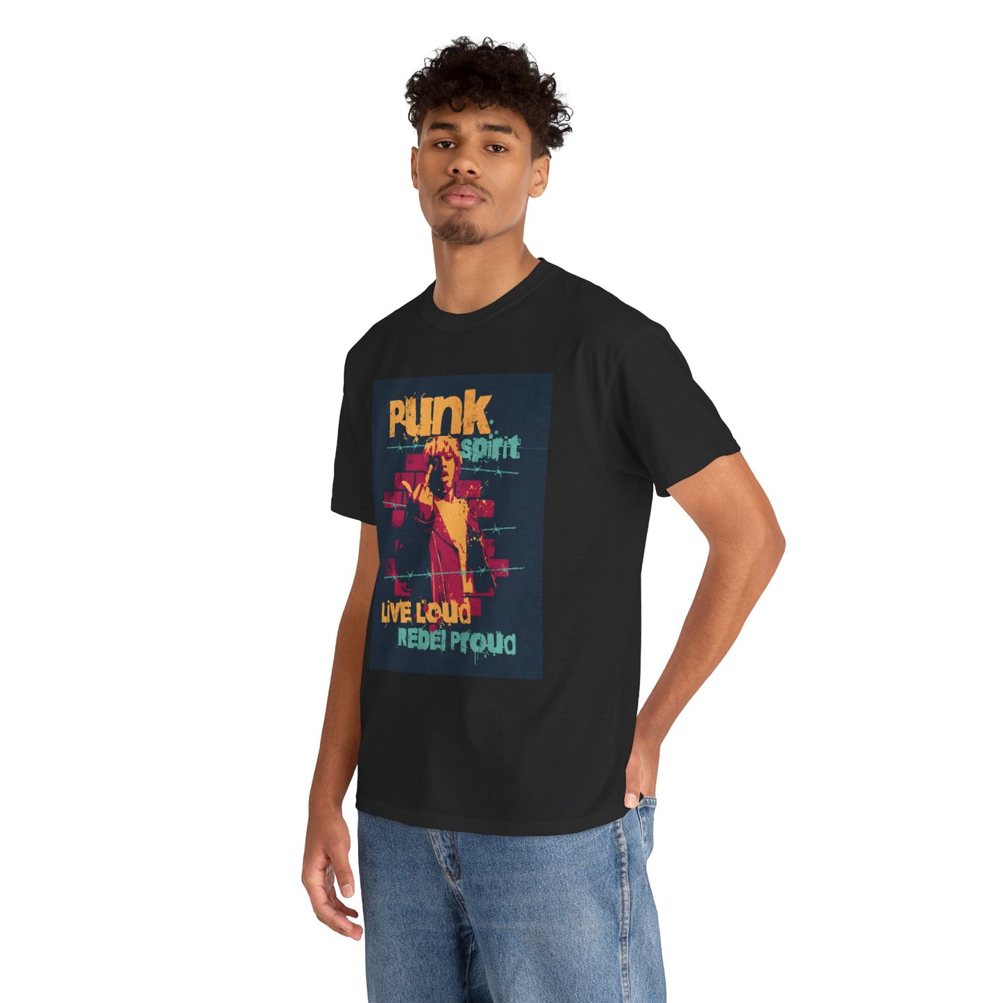 Punk Spirit Graphic Unisex Heavy Cotton Tee | Edgy T-Shirt for Punk Culture Enthusiasts - ArtShirt Couture