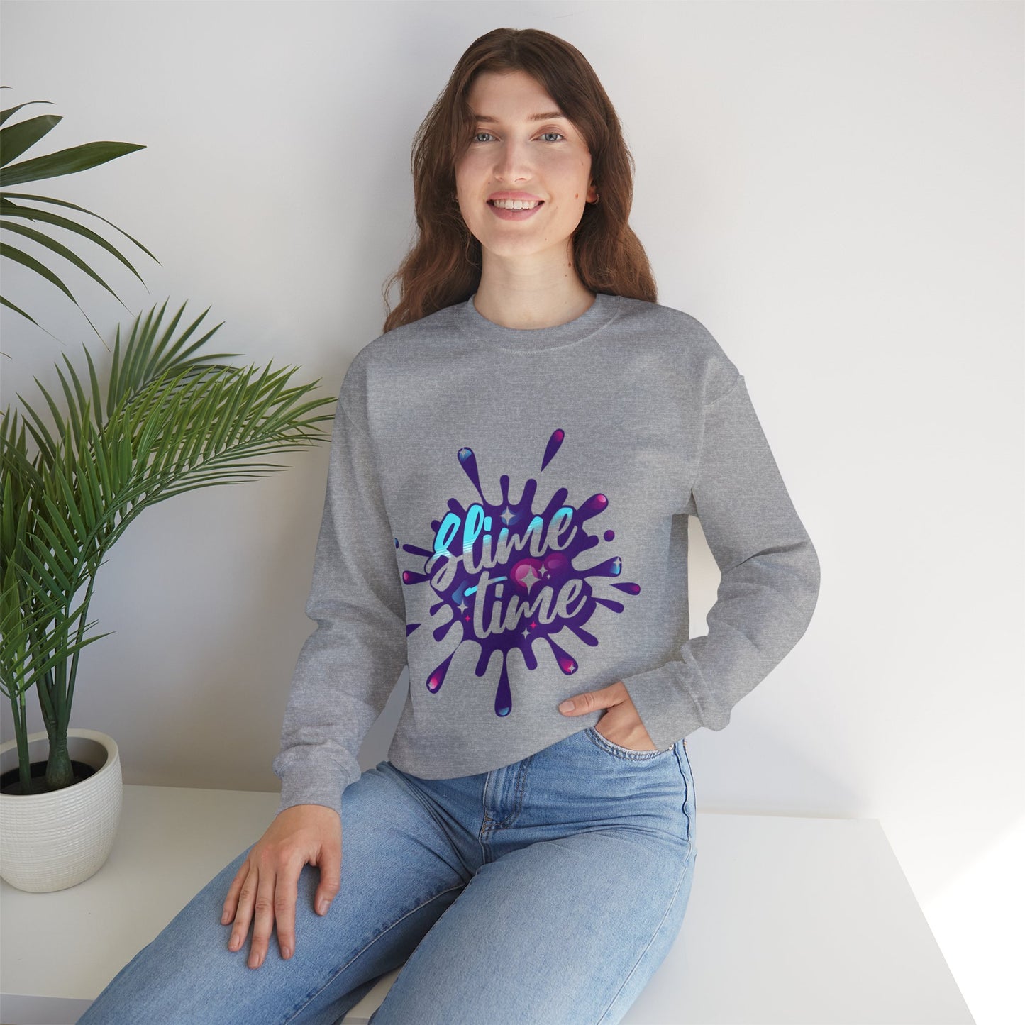 Slime Time Unisex Heavy Blend™ Sweatshirt | Fun Graphic Sweatshirt for Playful Style - ArtShirt Couture