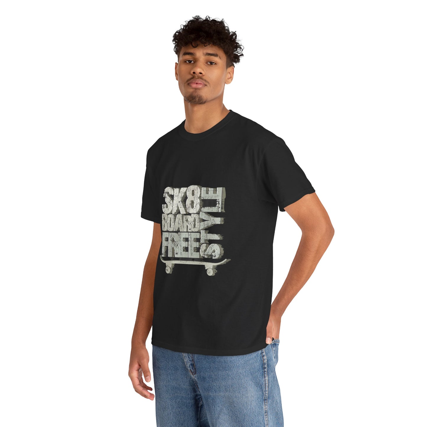 Skateboard Unisex Heavy Cotton Tee | Stylish Graphic T-Shirt for Skateboarding Fans - ArtShirt Couture