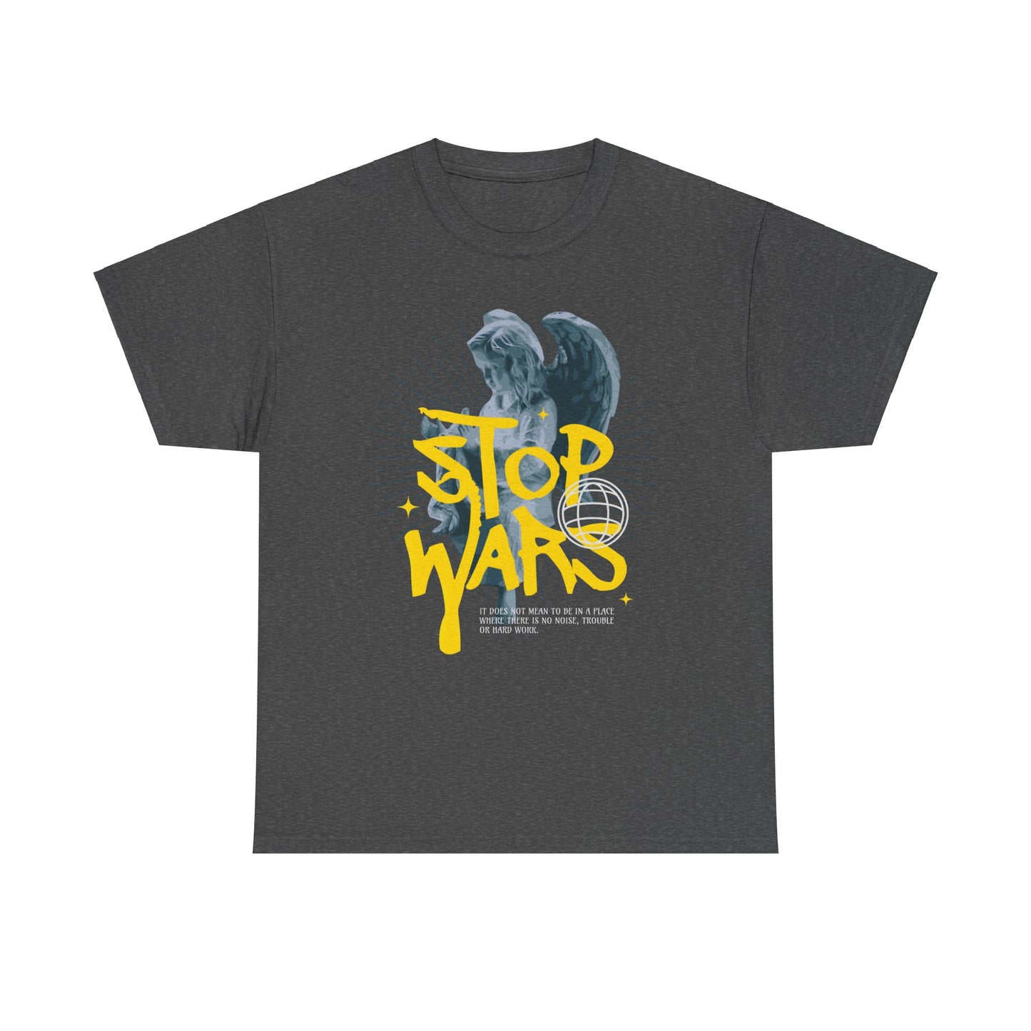 Stop Wars Unisex Heavy Cotton Tee | Fun Graphic T-Shirt for Peace Advocates - ArtShirt Couture