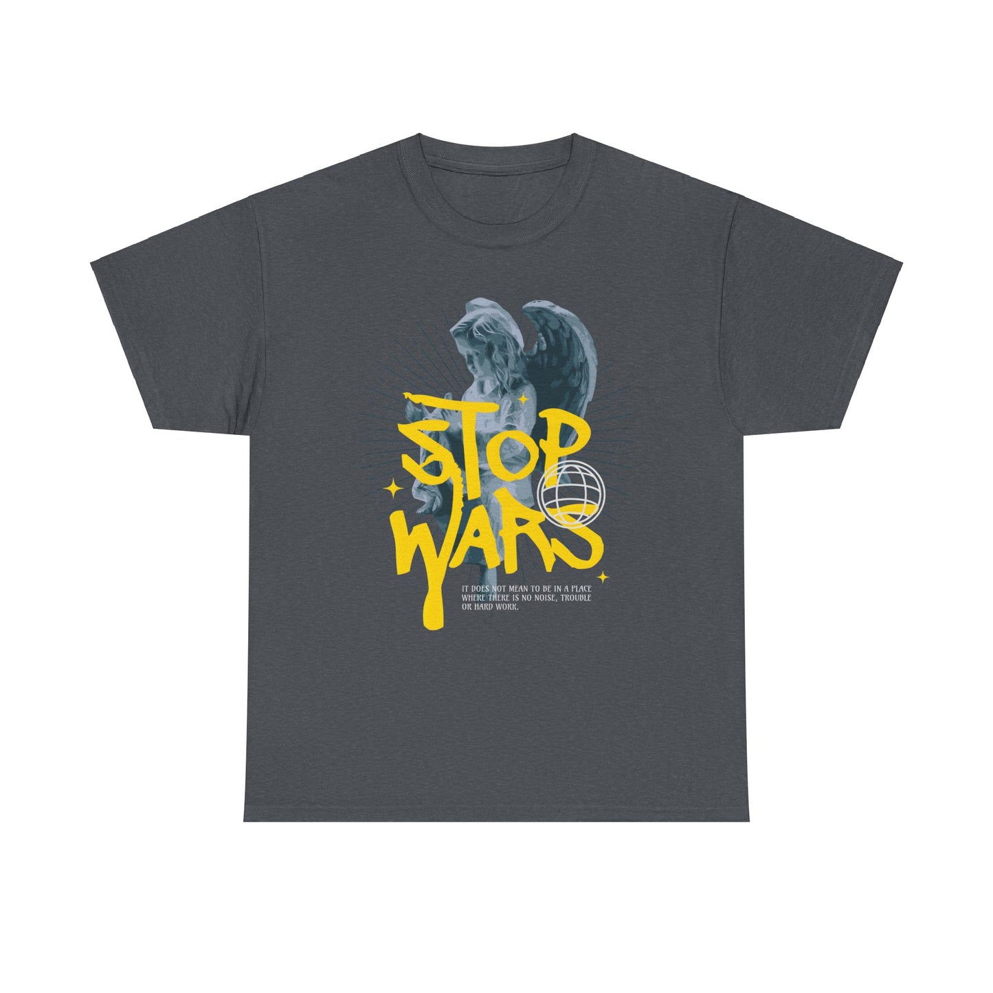 Stop Wars Unisex Heavy Cotton Tee | Fun Graphic T-Shirt for Peace Advocates - ArtShirt Couture