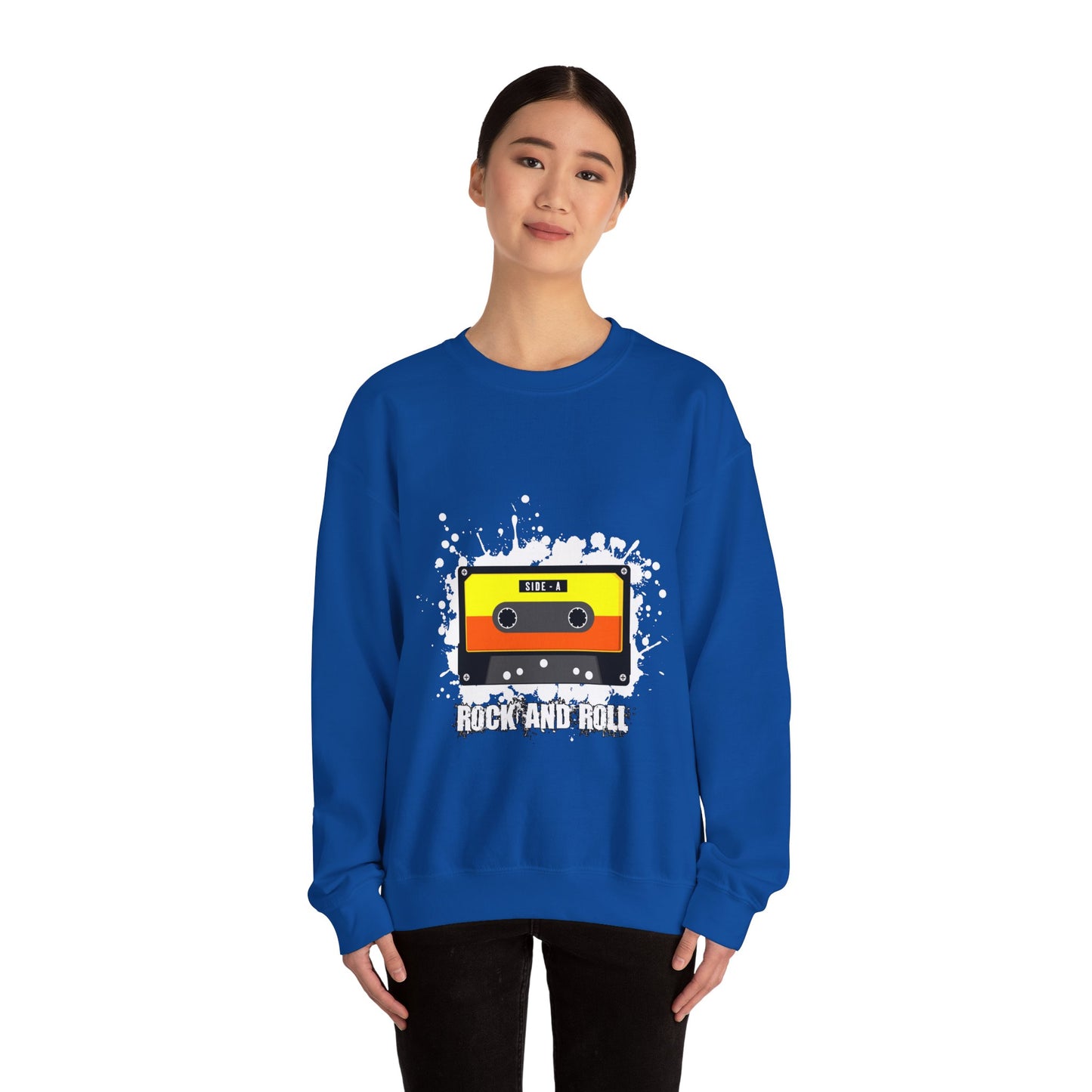 Rock 'N' Roll Unisex Heavy Blend™ Crewneck Sweatshirt | Classic Music Graphic Sweatshirt - ArtShirt Couture