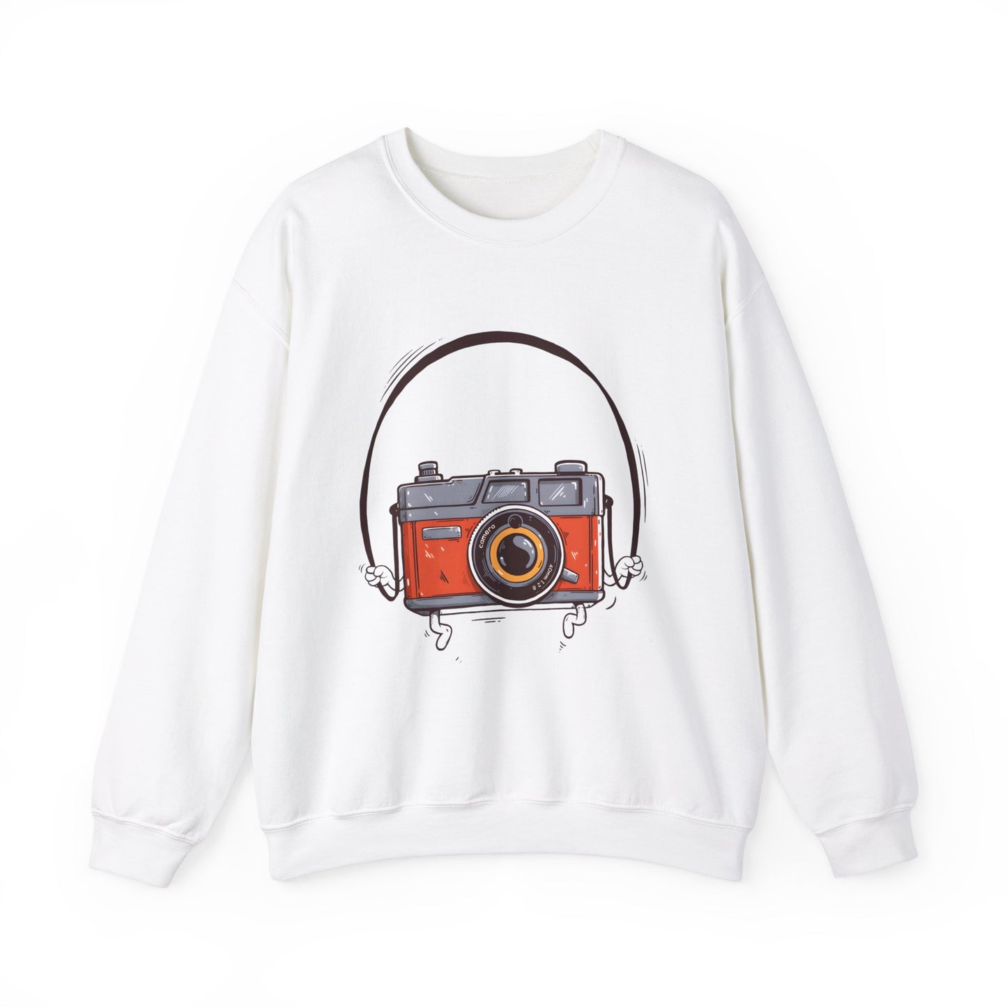 The Camera Unisex Heavy Blend™ Crewneck Sweatshirt | Stylish Graphic Sweatshirt for Photography Lovers - ArtShirt Couture