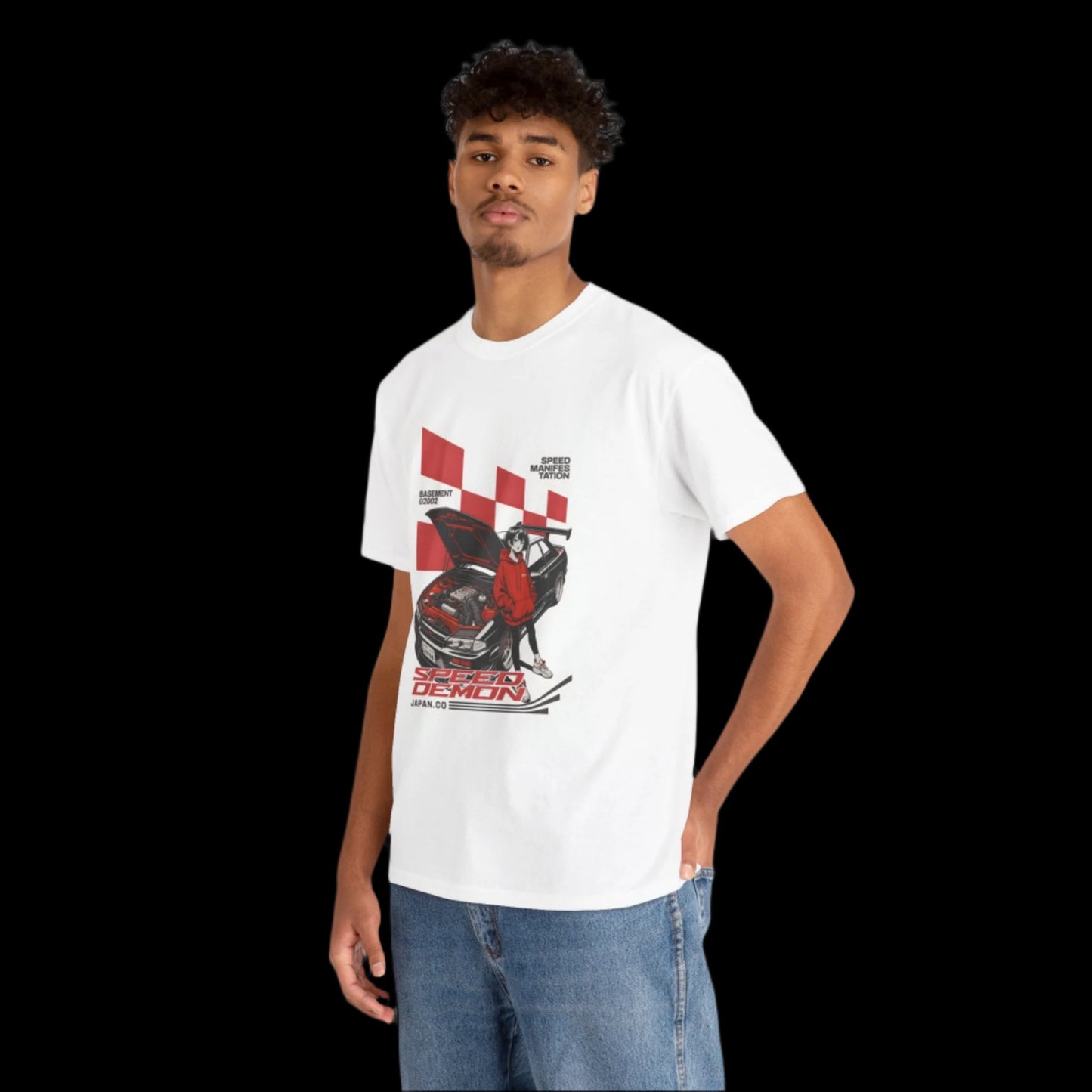 Speed Demon Unisex Heavy Cotton Tee | Stylish Graphic T-Shirt for Racing Enthusiasts - ArtShirt Couture