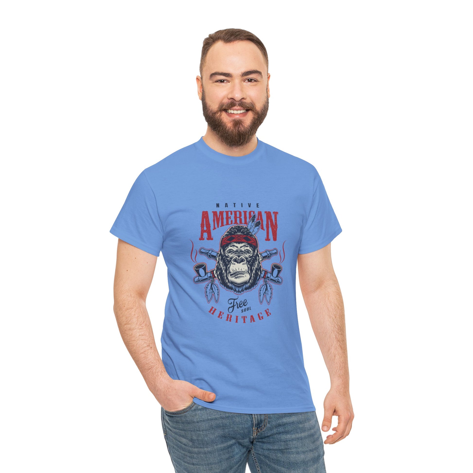 Native American graphic Unisex Heavy Cotton Tee - ArtShirt Couture