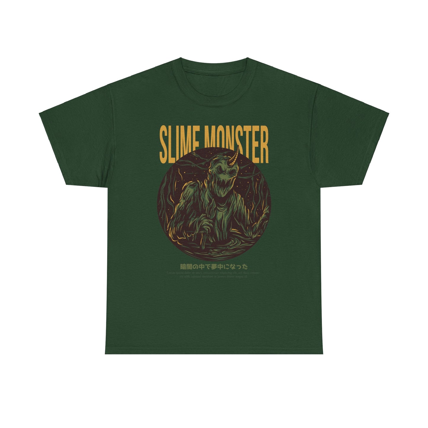 Slime Monster Unisex Heavy Cotton Tee | Fun Graphic T-Shirt for Kids and Monster Lovers - ArtShirt Couture