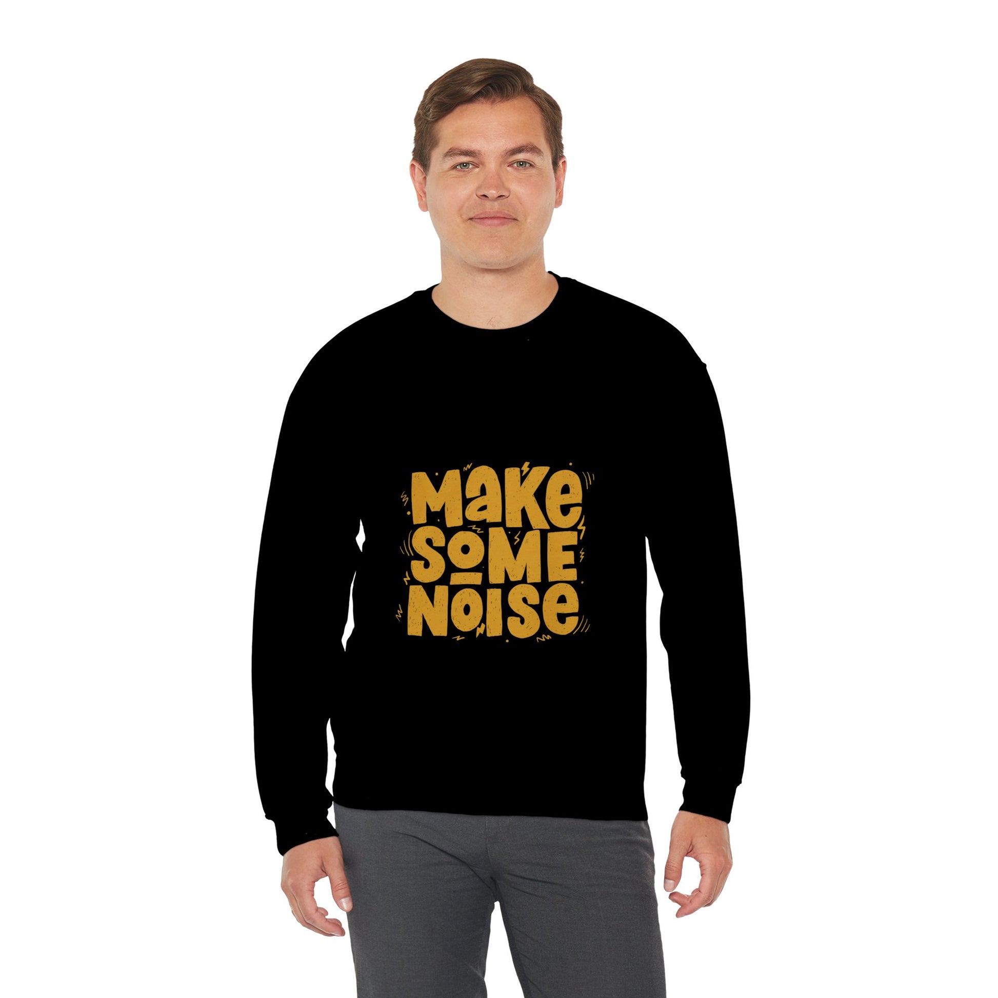 Make some noise Unisex Heavy Blend™ Crewneck Sweatshirt - ArtShirt Couture
