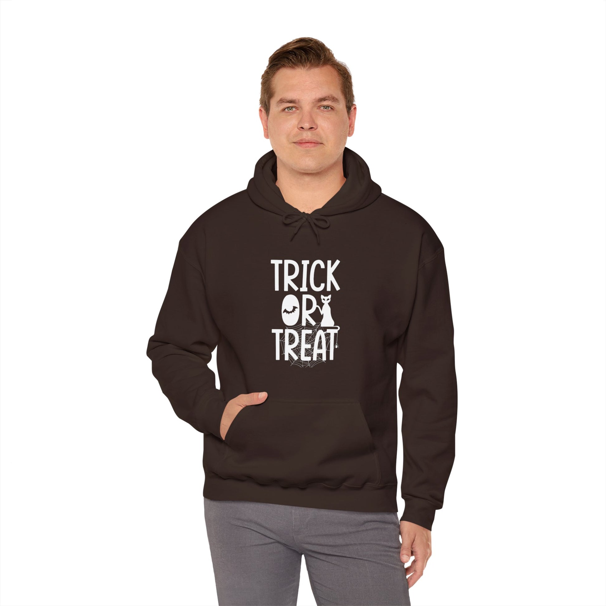 Trick or Treat Unisex Heavy Blend™ Hoodie | Halloween-Themed Sweatshirt for Spooky Fun - ArtShirt Couture