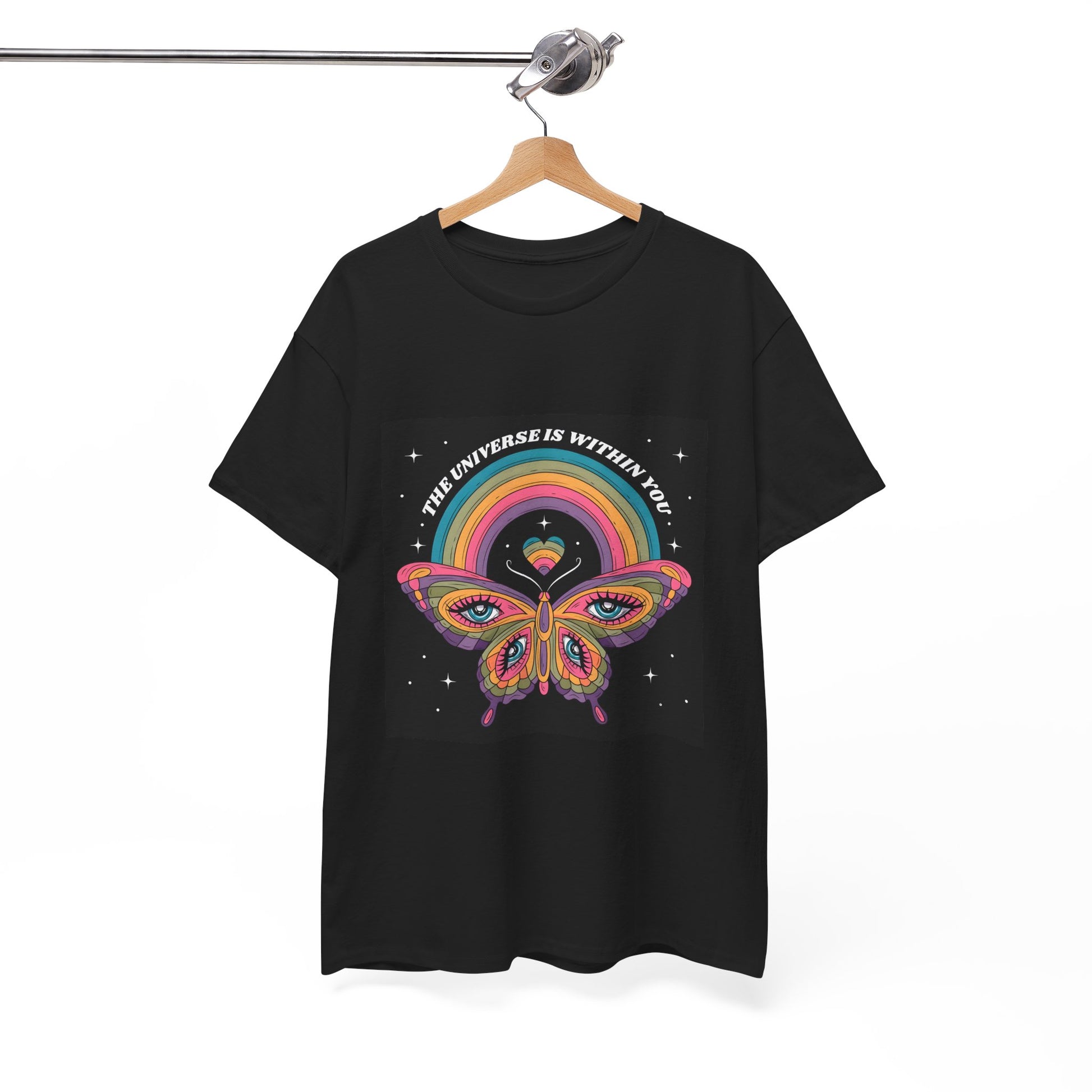 Psychedelic Butterfly Unisex Heavy Graphic Cotton Tee - Artshirtcouture