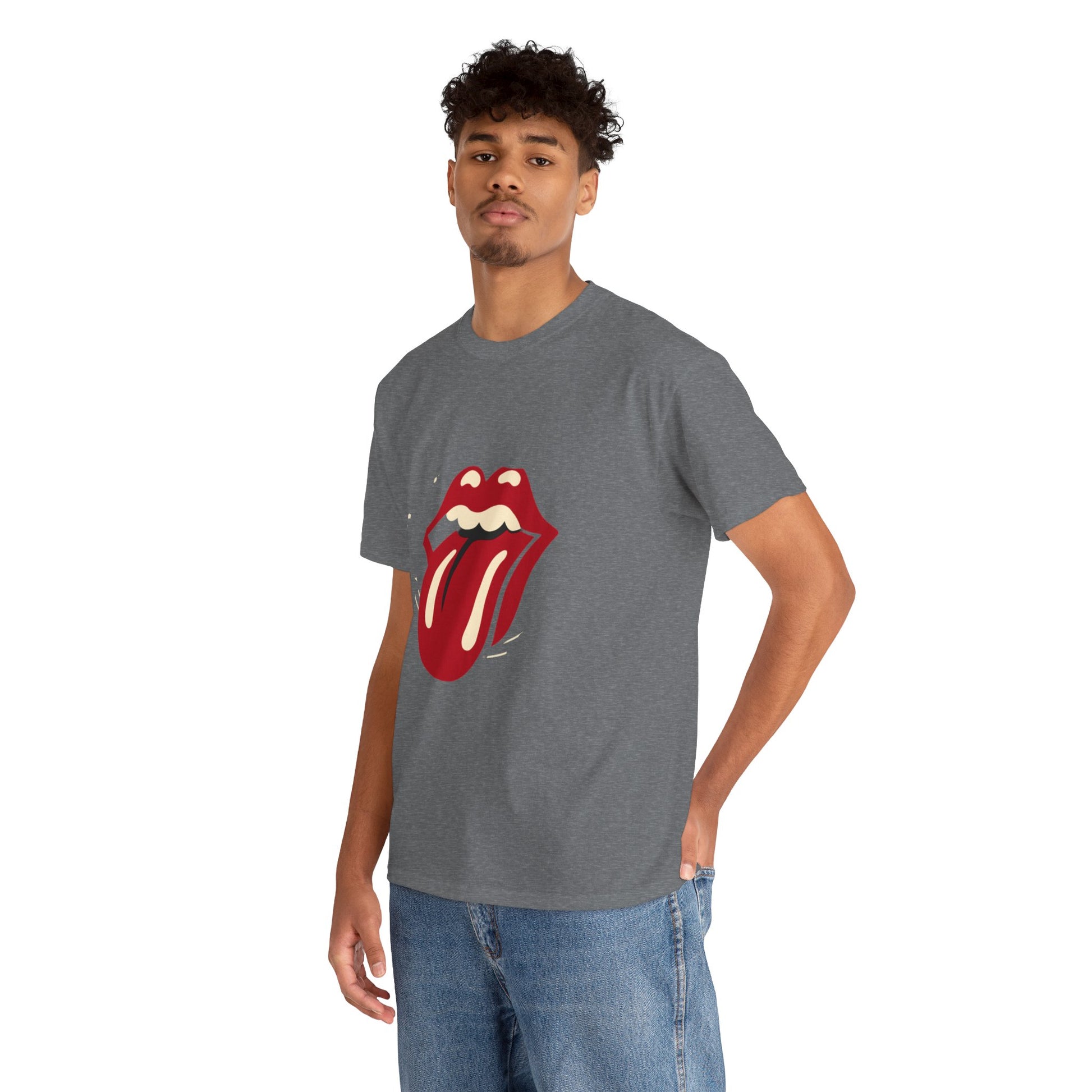 The Stone Tongue Unisex Heavy Cotton Tee | Edgy Graphic T-Shirt for Rock Music Fans - ArtShirt Couture