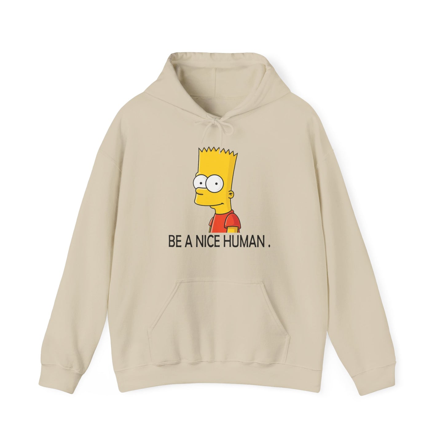 Bart Simspon its nice to be human Unisex Heavy Blend™ Hoodie - ArtShirt Couture
