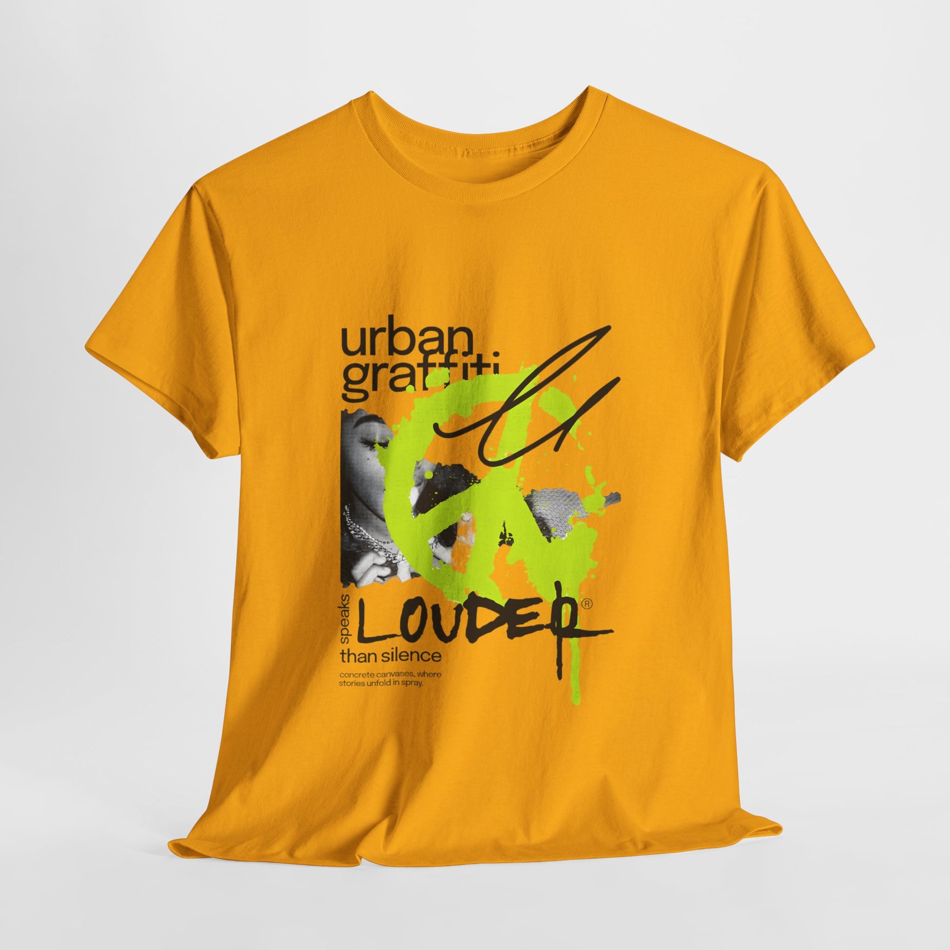 Urban Graffiti Unisex Heavy Cotton Tee | Stylish Graphic T-Shirt for Street Art Lovers - ArtShirt Couture