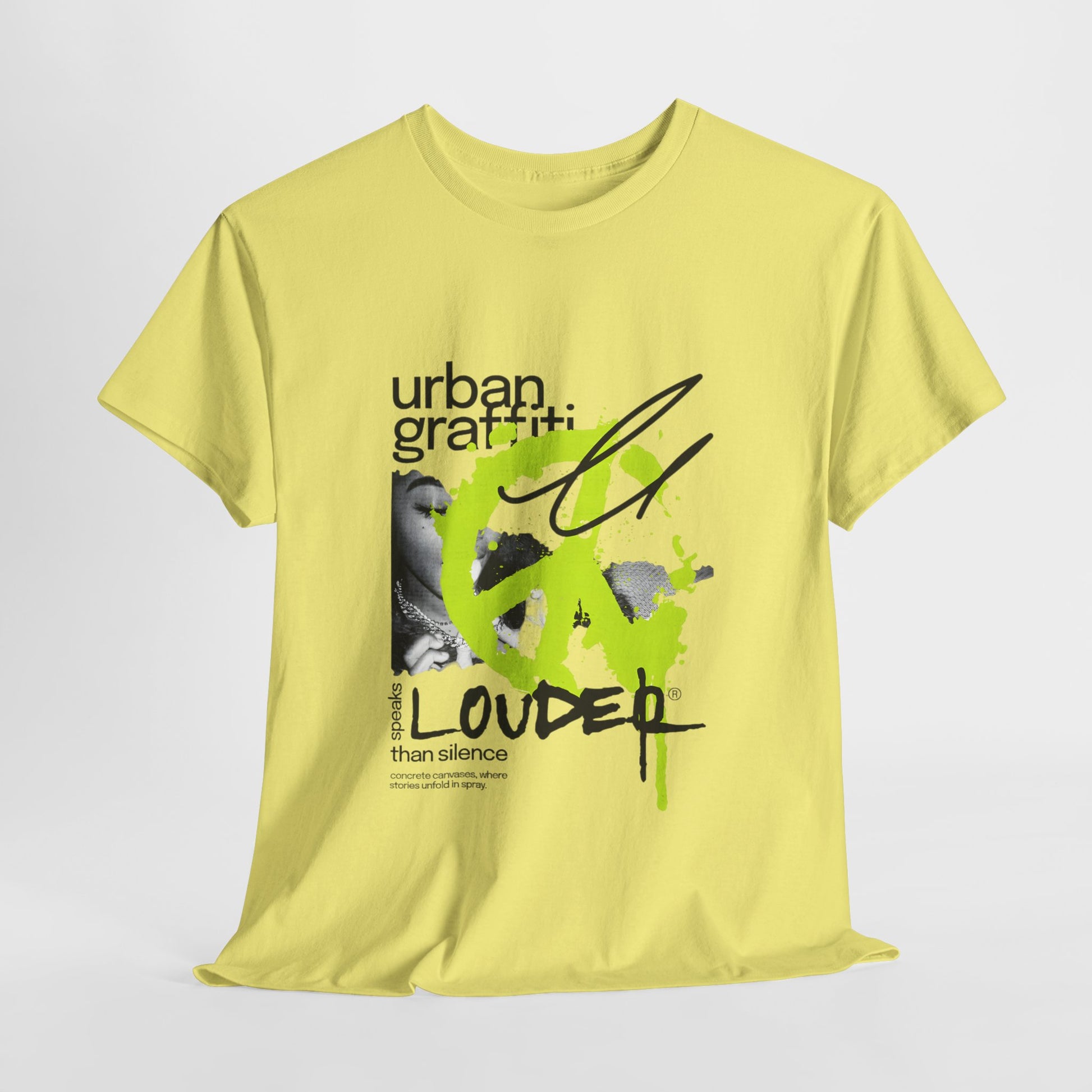Urban Graffiti Unisex Heavy Cotton Tee | Stylish Graphic T-Shirt for Street Art Lovers - ArtShirt Couture