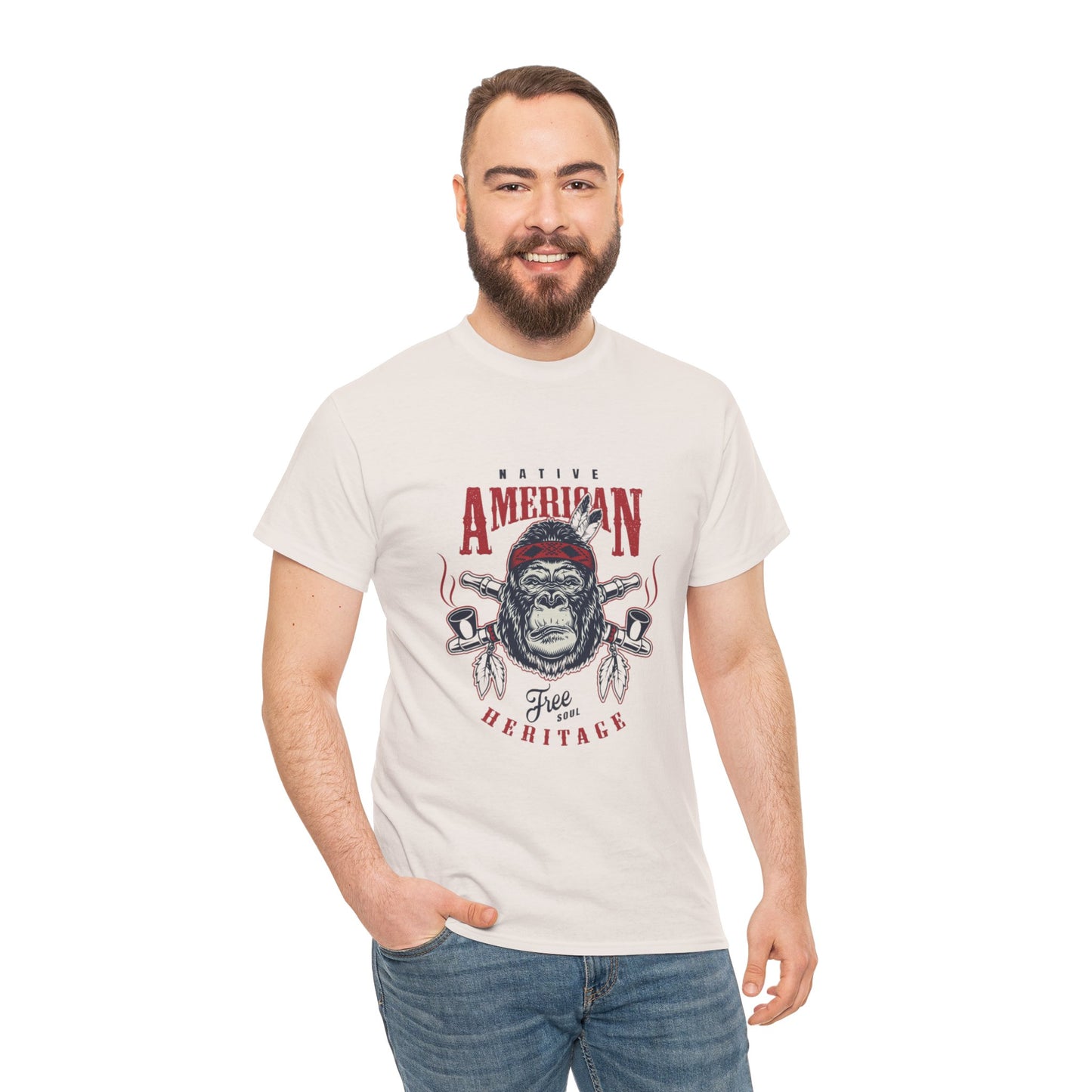 Native American graphic Unisex Heavy Cotton Tee - ArtShirt Couture
